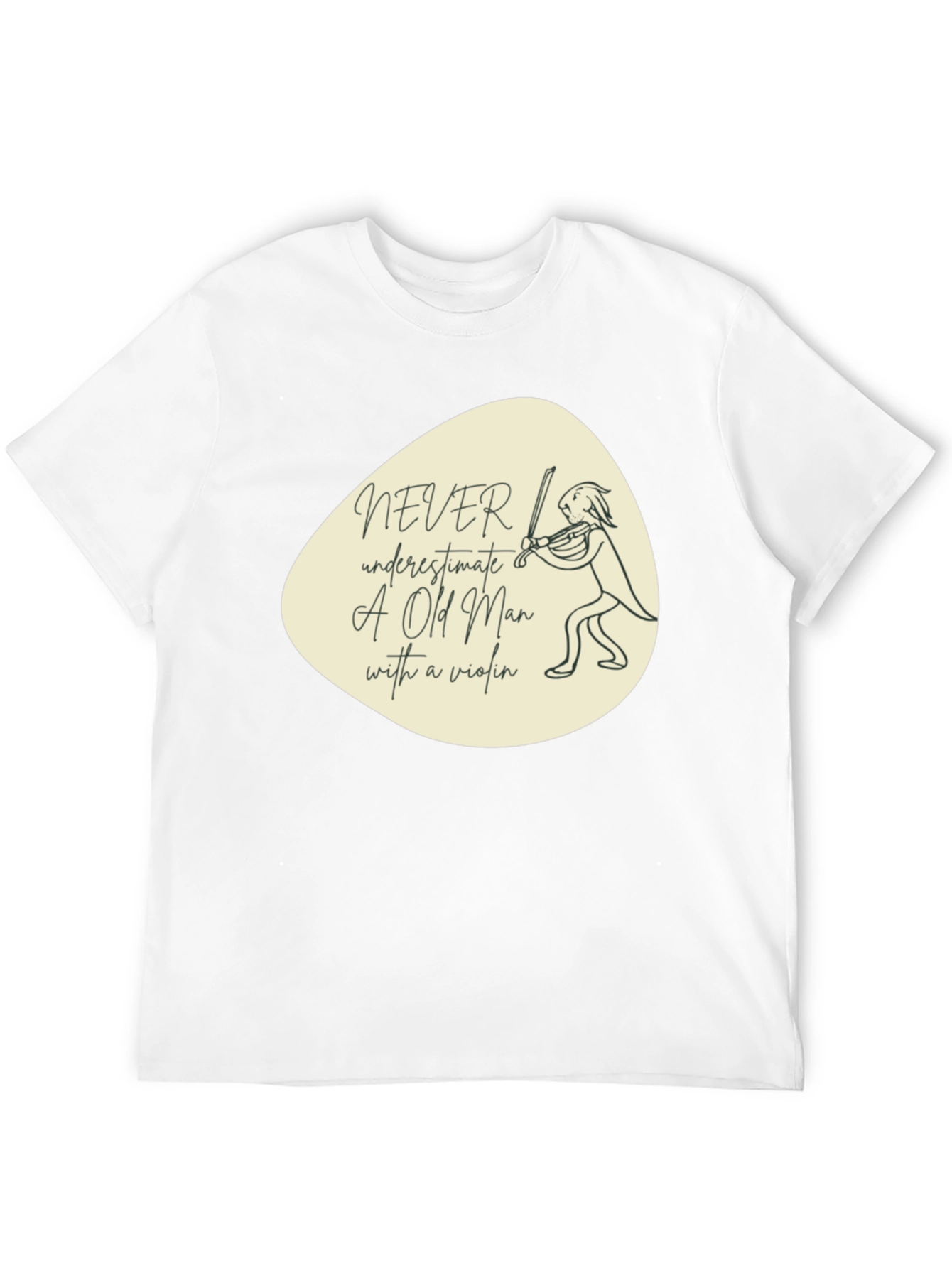 Never Underestimate Violin Old Man T-Shirt