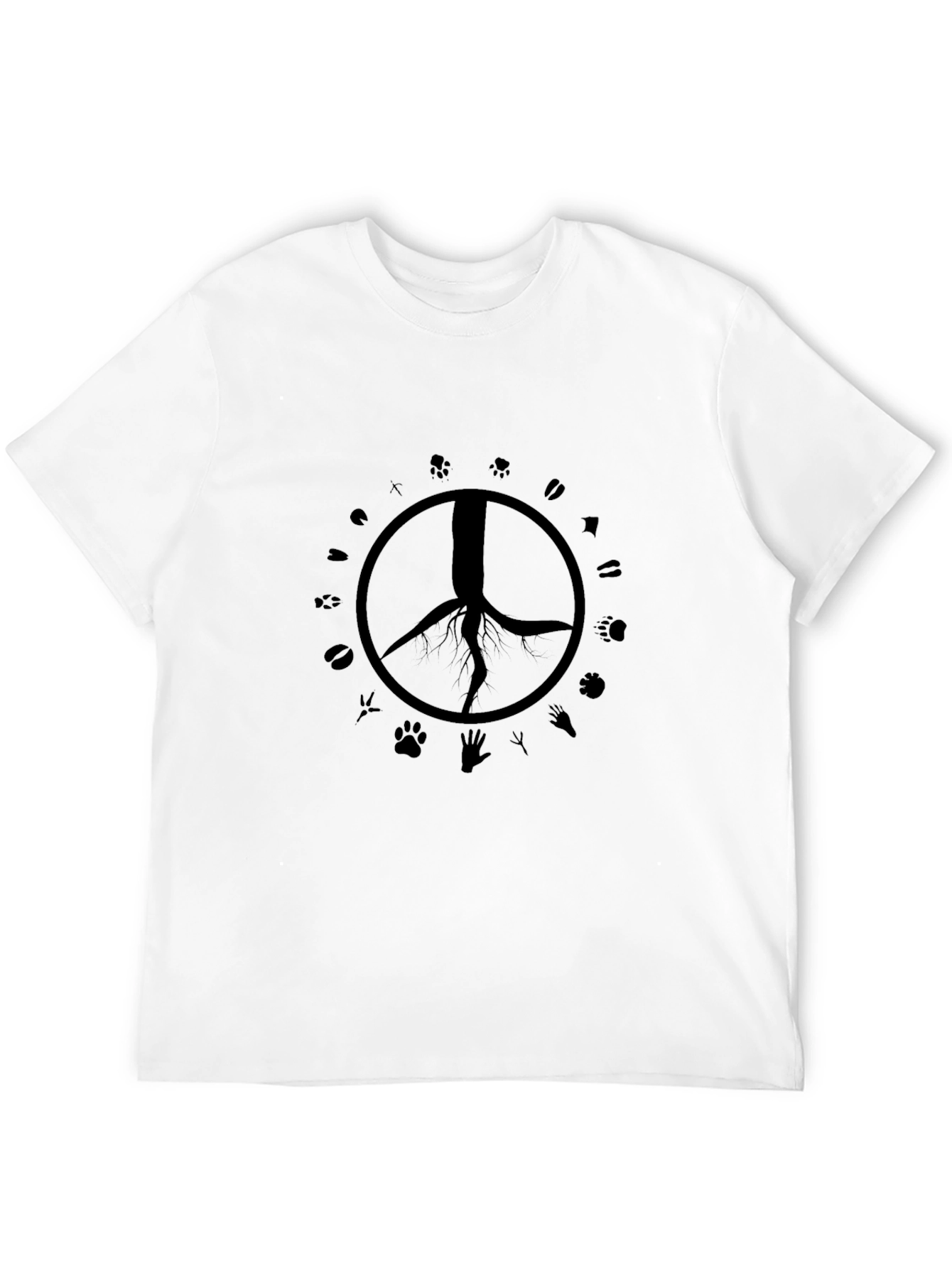 Roots Peace Sign Animal Tracks Graphic Tee