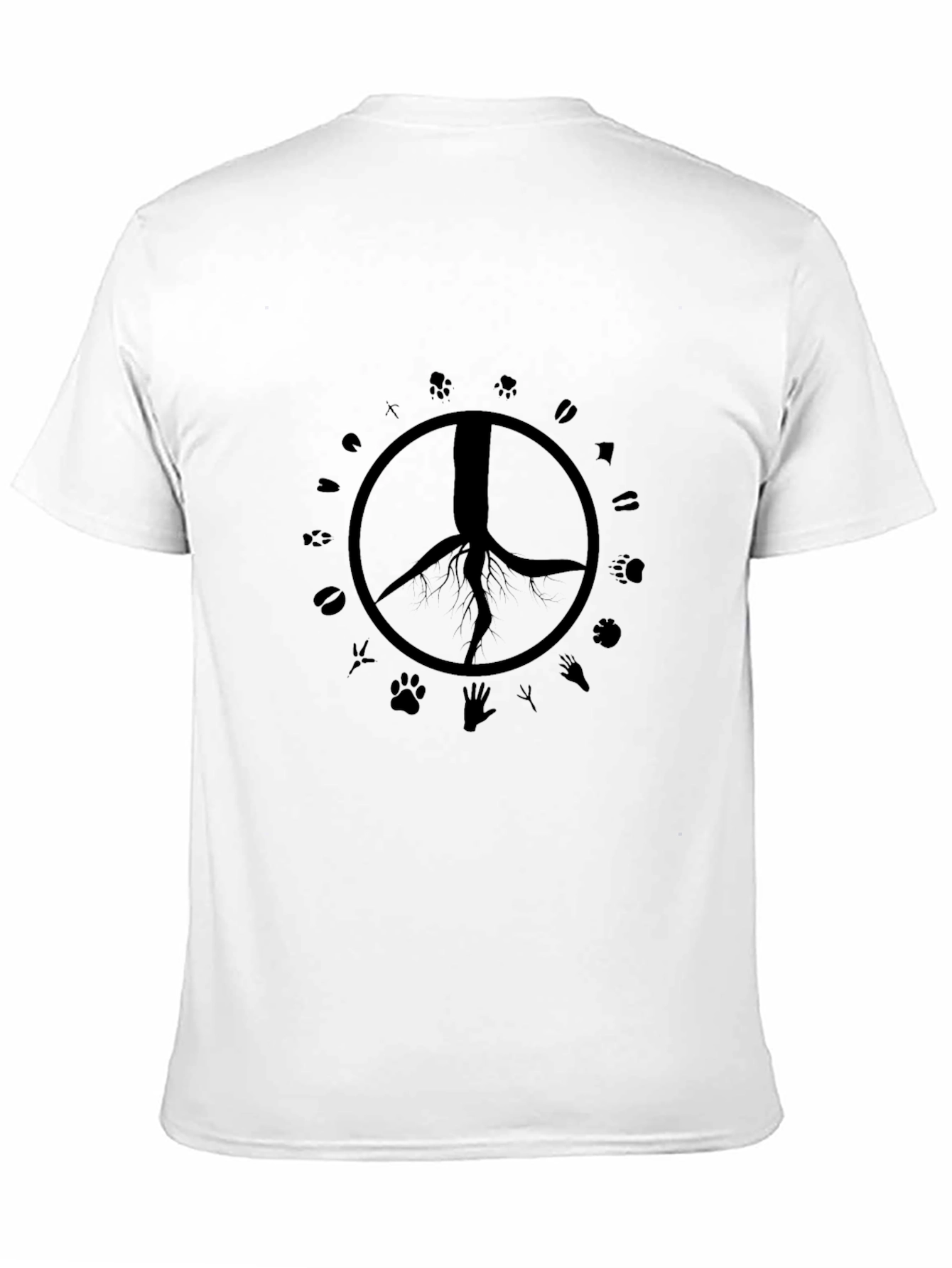 Roots Peace Sign Animal Tracks Graphic Tee
