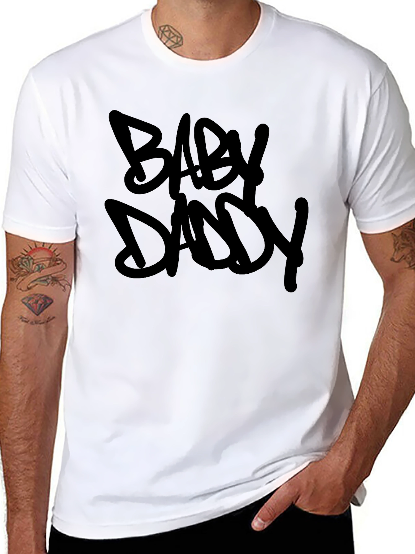 Baby Daddy Black Graphic Tee - Trendy Style