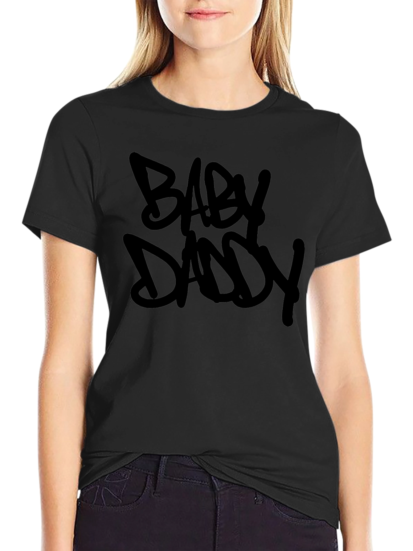 Baby Daddy Black Graphic Tee - Trendy Style