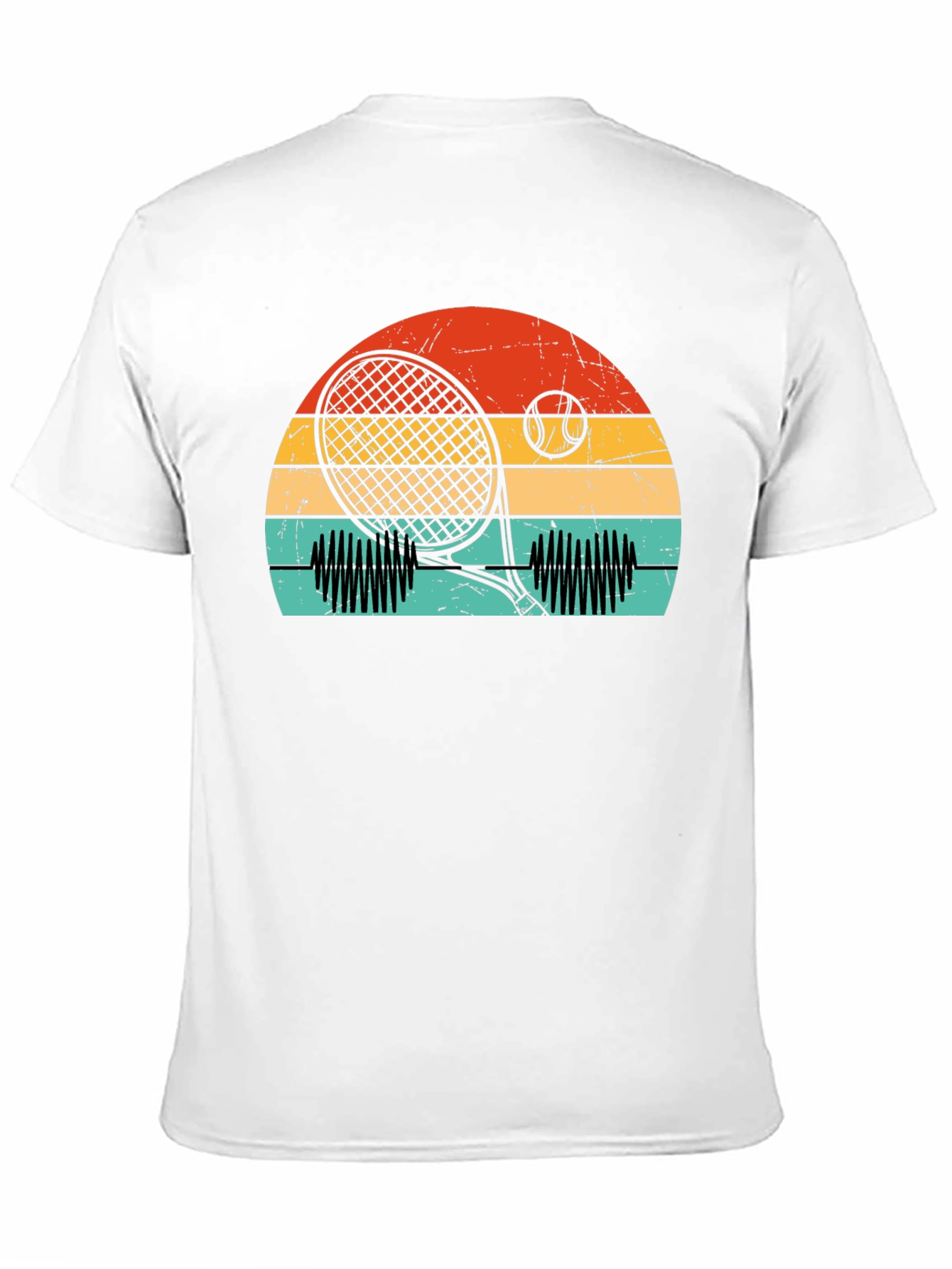 Retro Tennis Sunset Graphic Tee