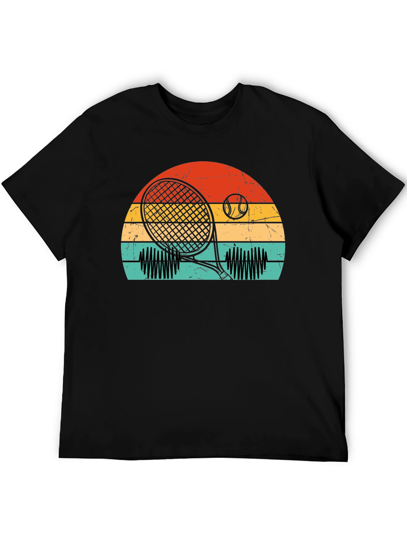 Retro Tennis Sunset Graphic Tee