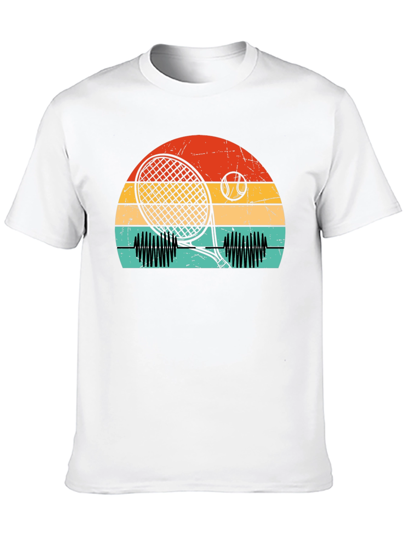 Retro Tennis Sunset Graphic Tee