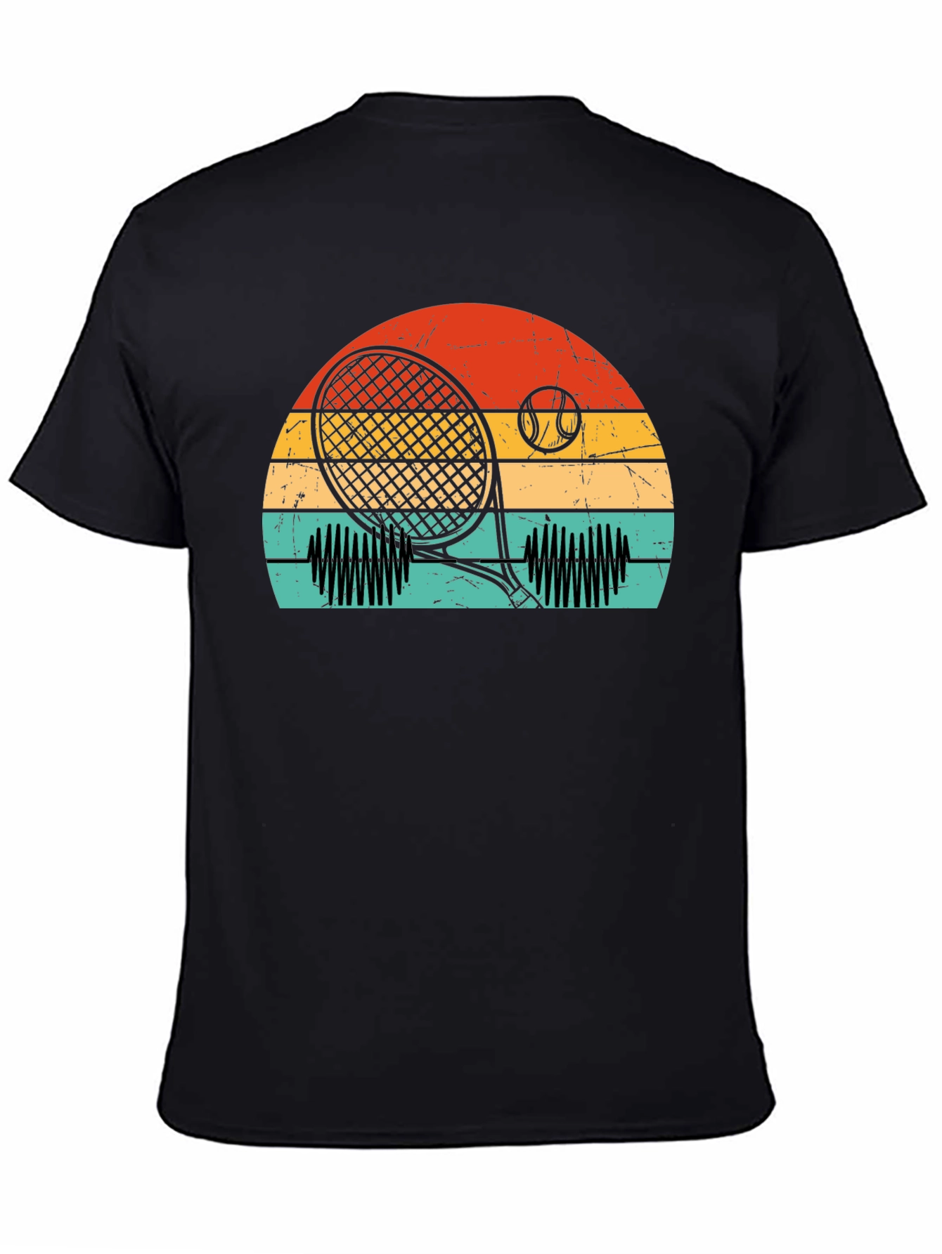 Retro Tennis Sunset Graphic Tee