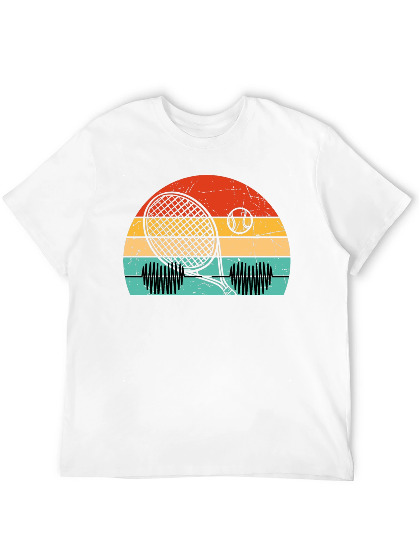 Retro Tennis Sunset Graphic Tee