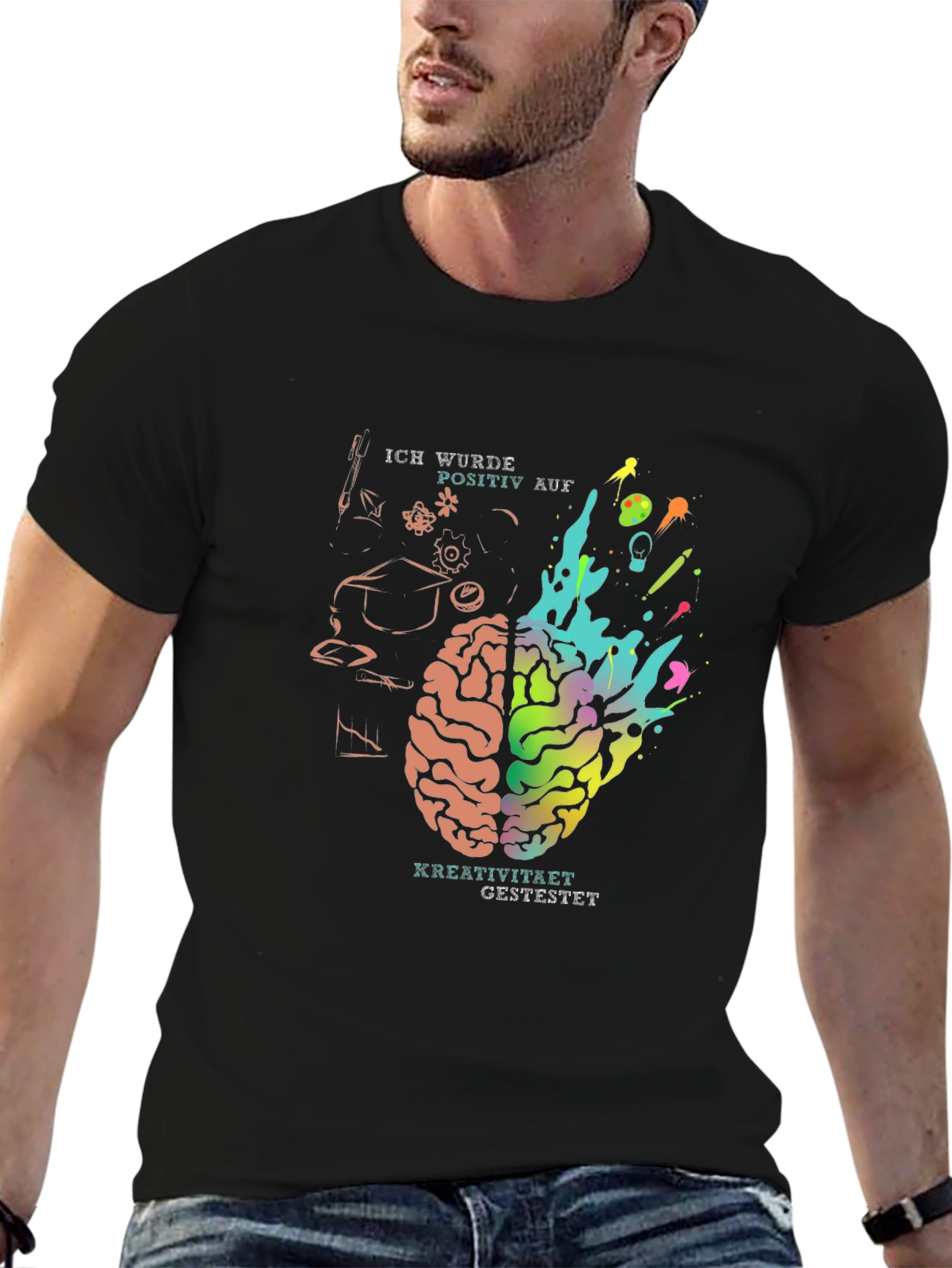 Creative Mind T-Shirt - Brain Design Tee