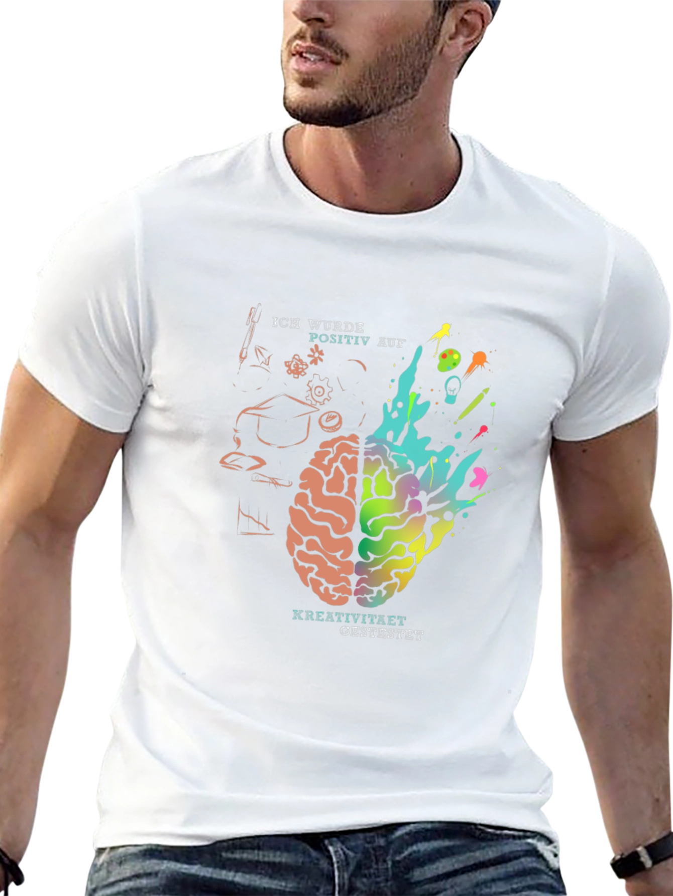 Creative Mind T-Shirt - Brain Design Tee
