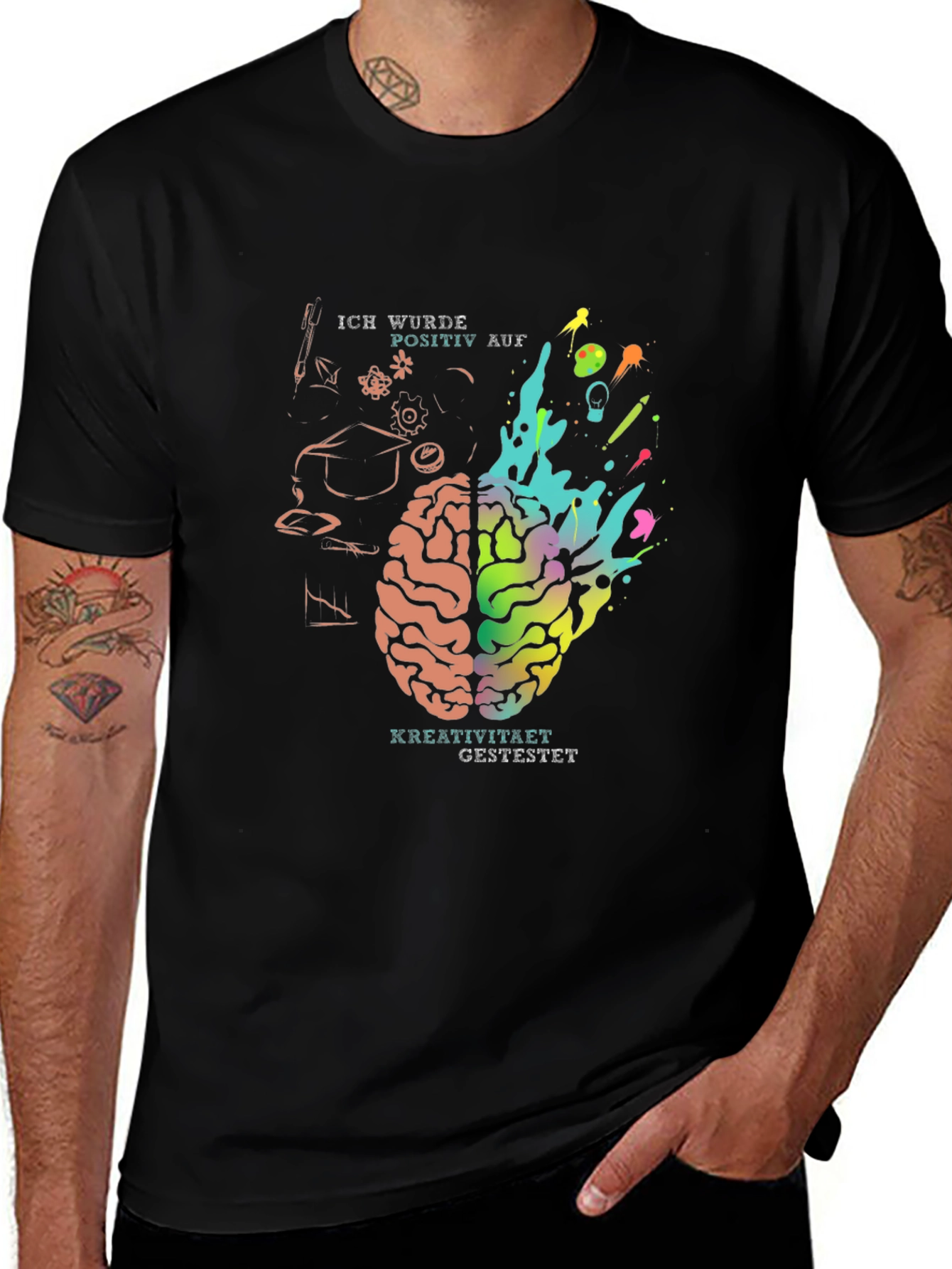 Creative Mind T-Shirt - Brain Design Tee