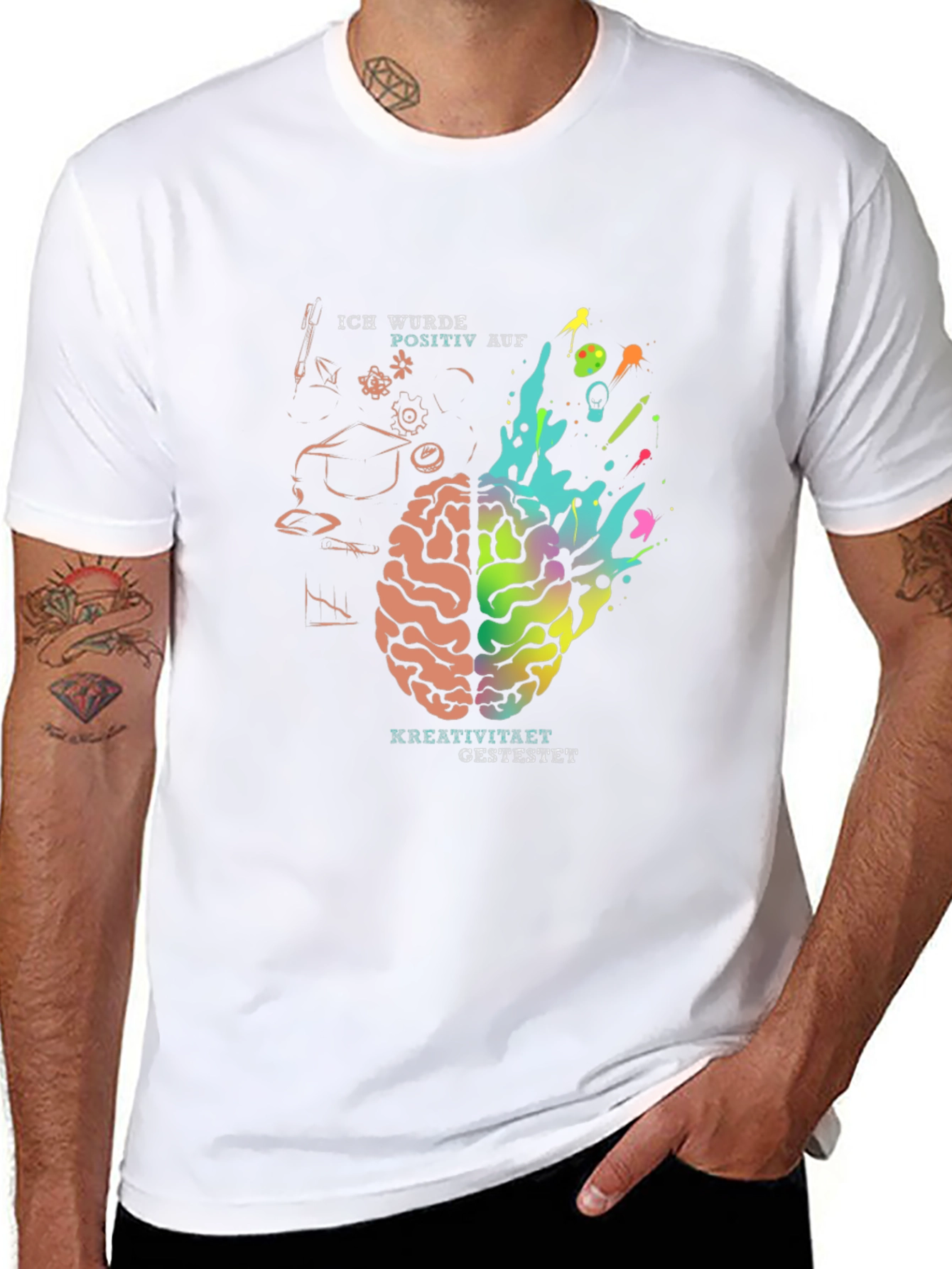Creative Mind T-Shirt - Brain Design Tee