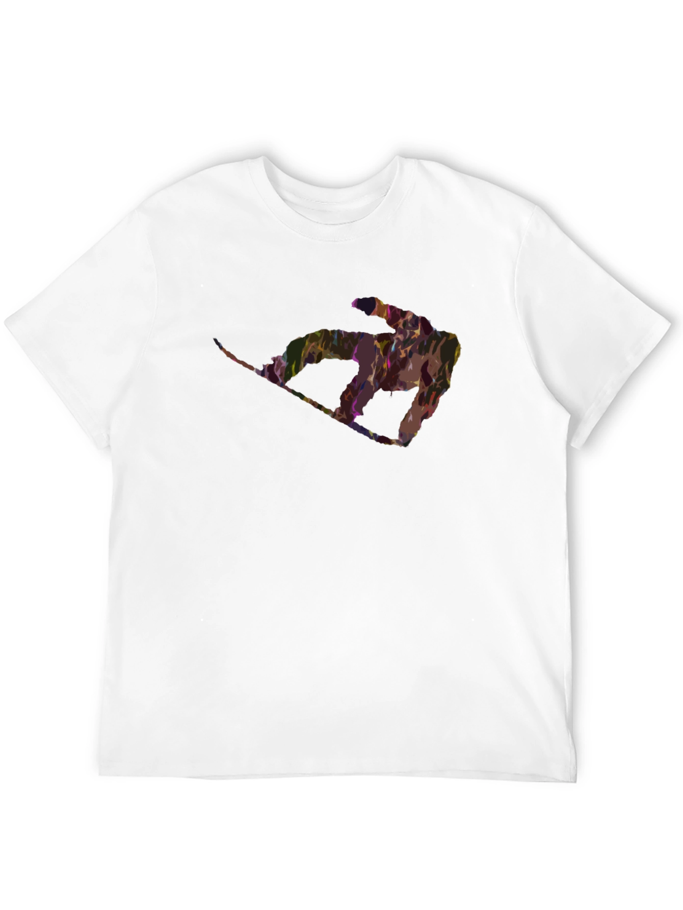 Abstract Snowboarder Black Tee