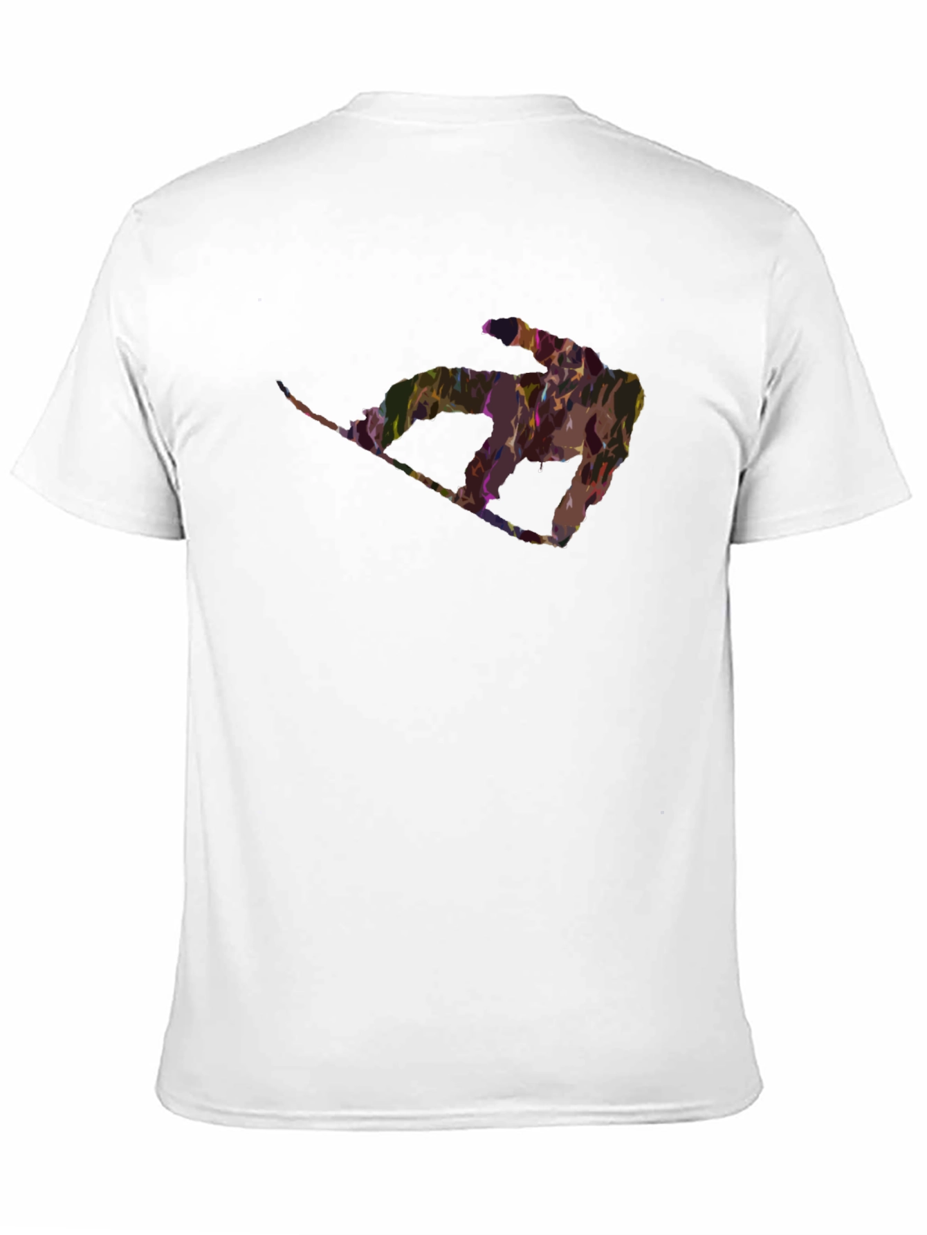 Abstract Snowboarder Black Tee