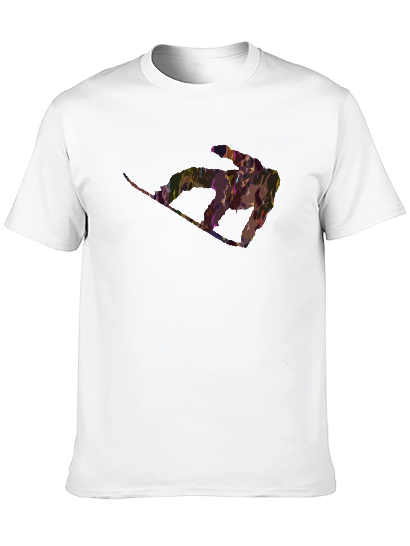 Abstract Snowboarder Black Tee