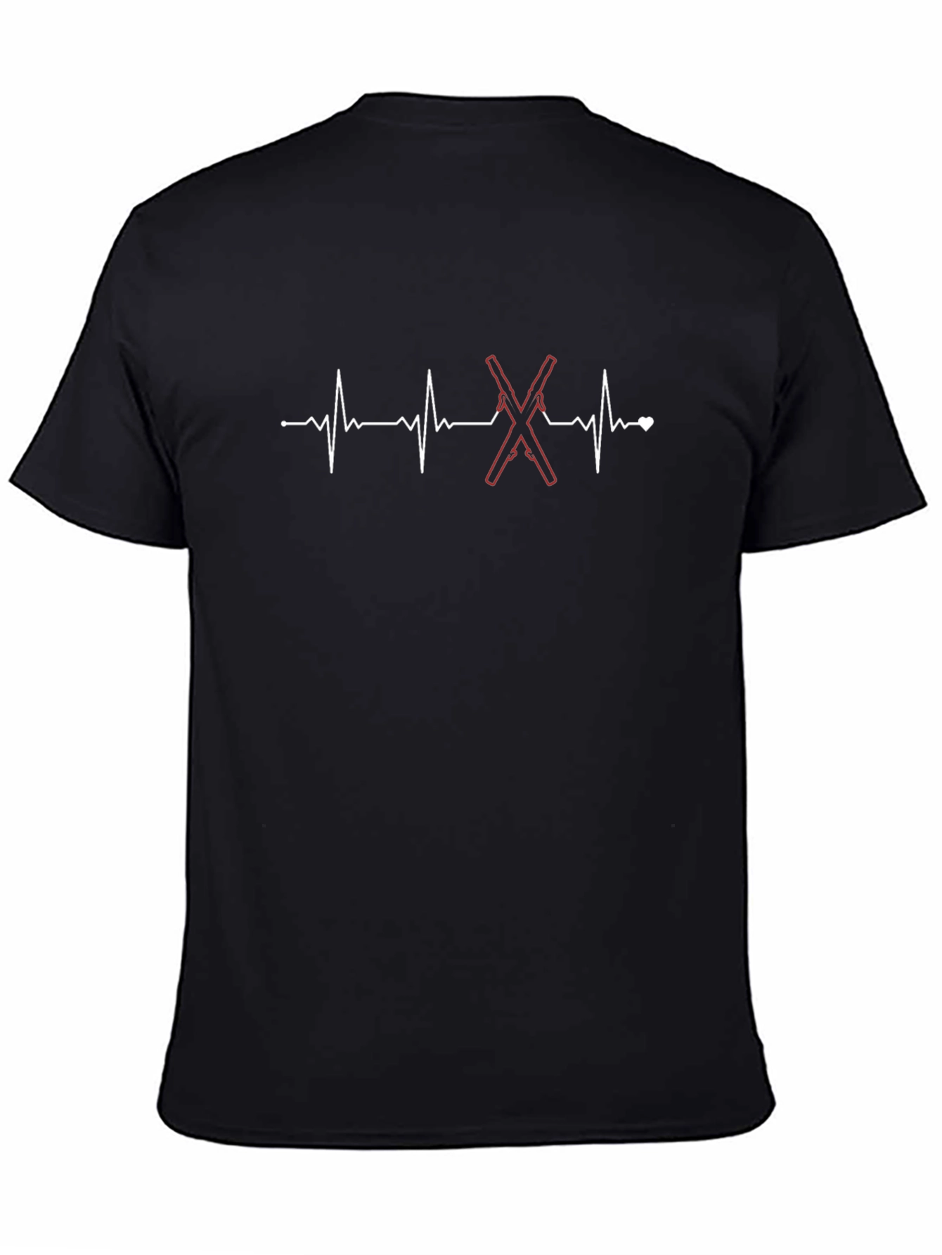 Gun Heartbeat T-Shirt - Black Graphic Tee