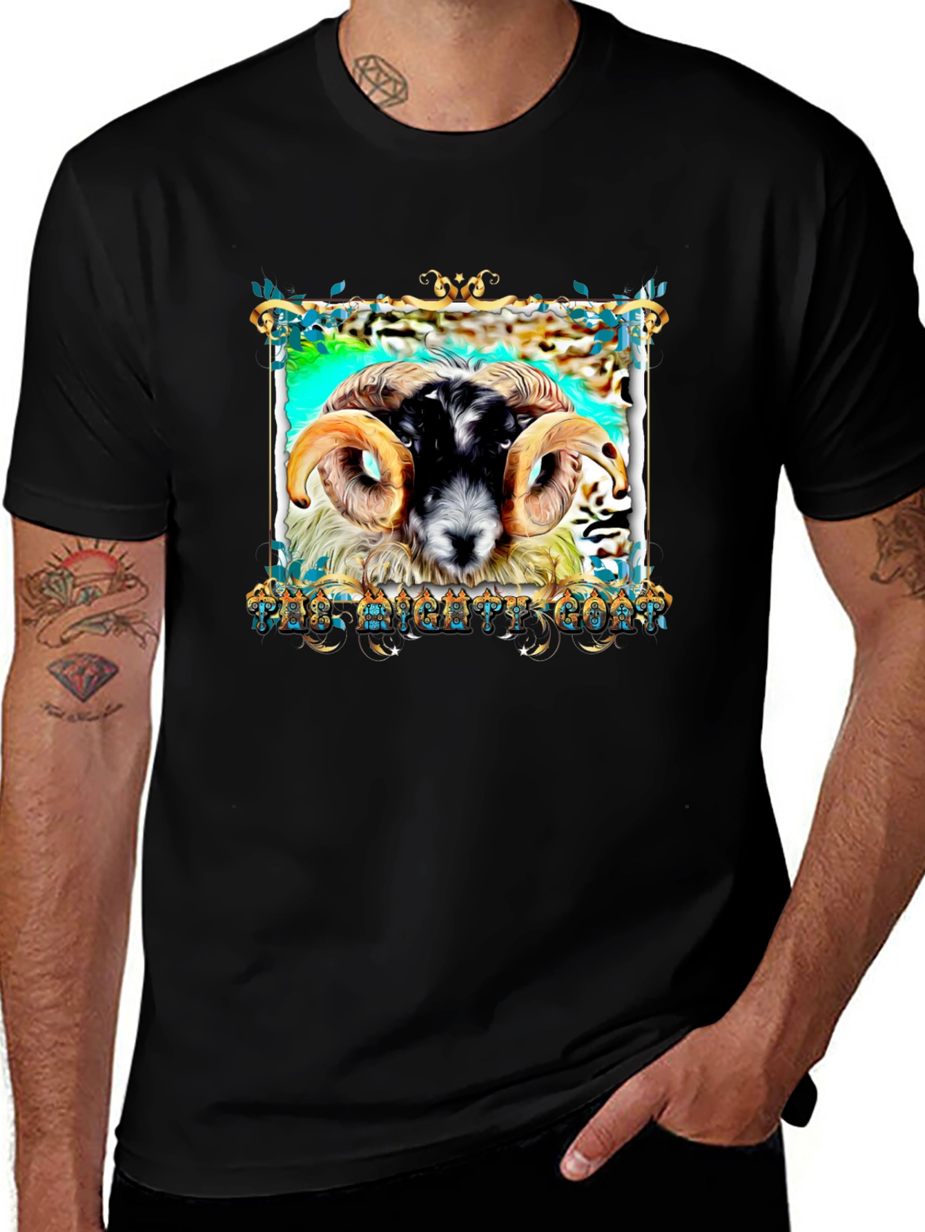 The Mighty Goat Black T-Shirt