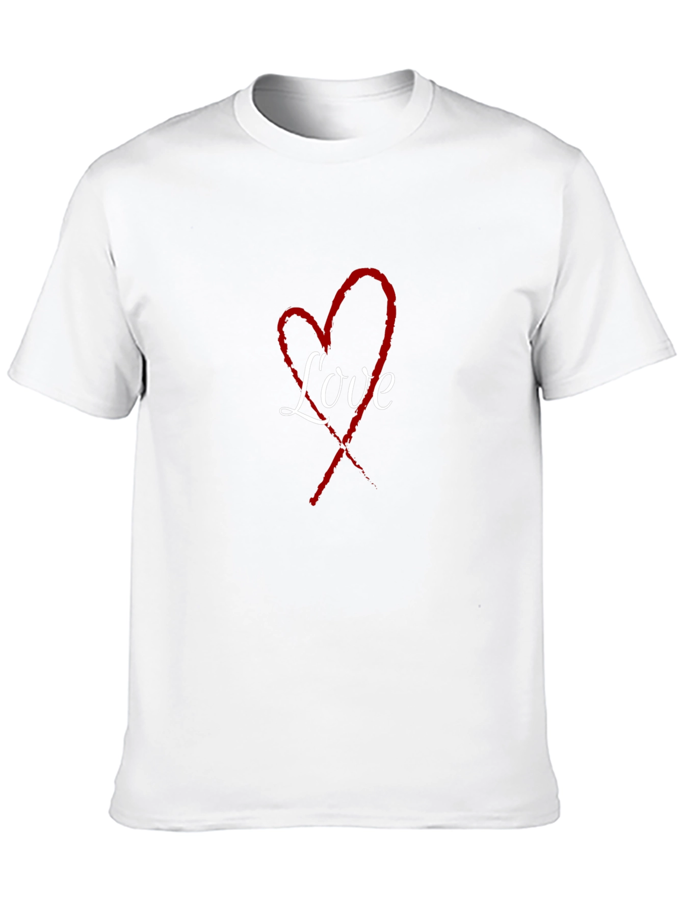 Love Heart Black T-Shirt - Stylish Casual Wear