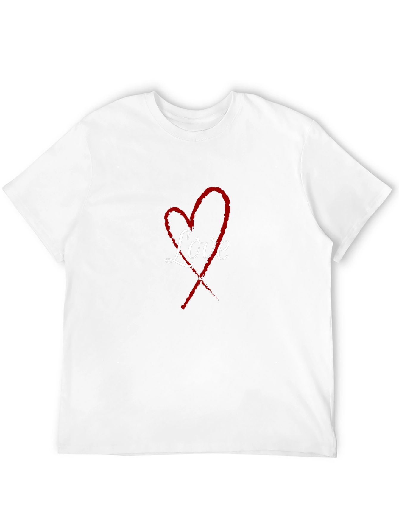 Love Heart Black T-Shirt - Stylish Casual Wear