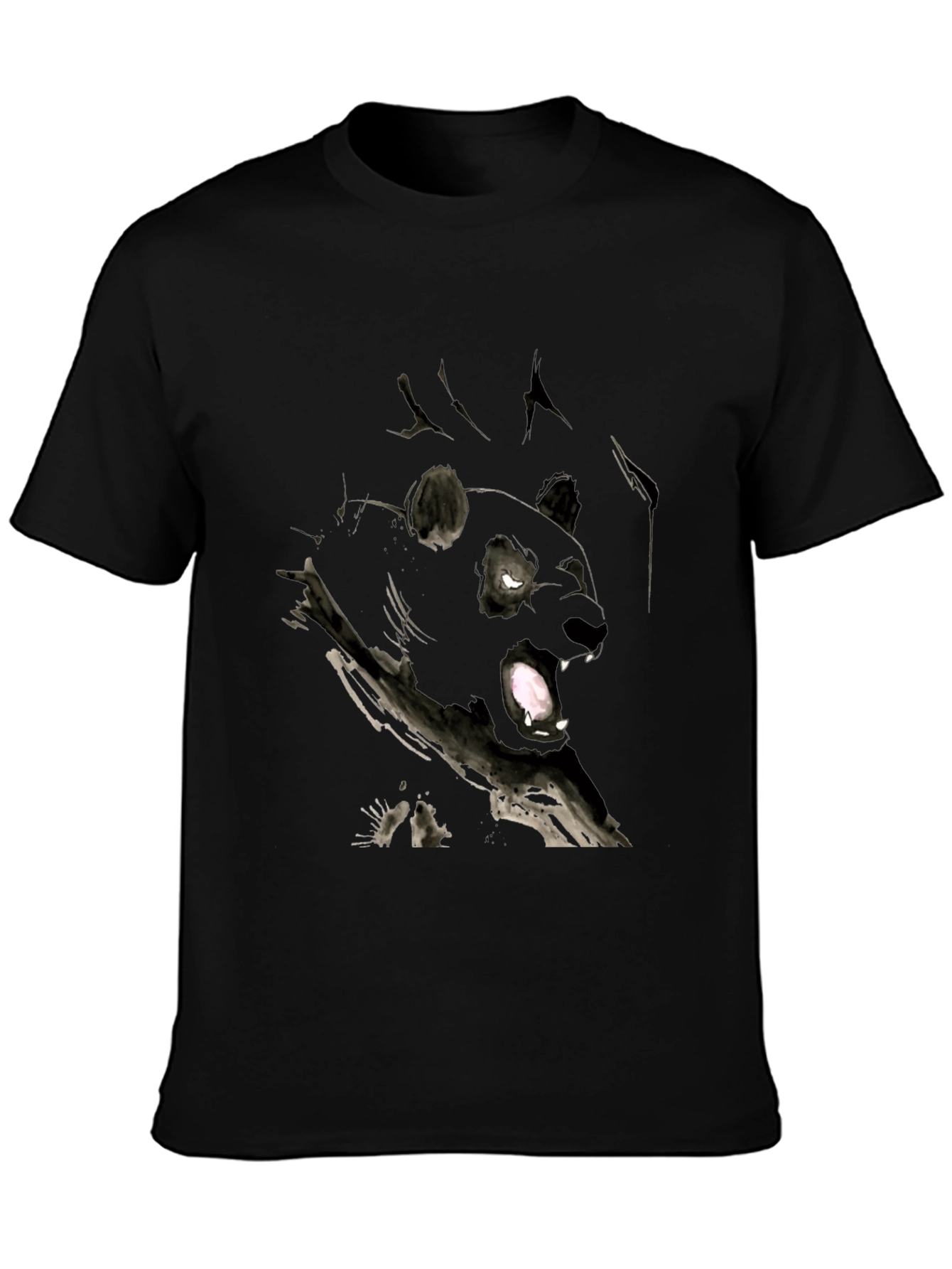 Black Panther Ink T-Shirt - Artistic Graphic Tee