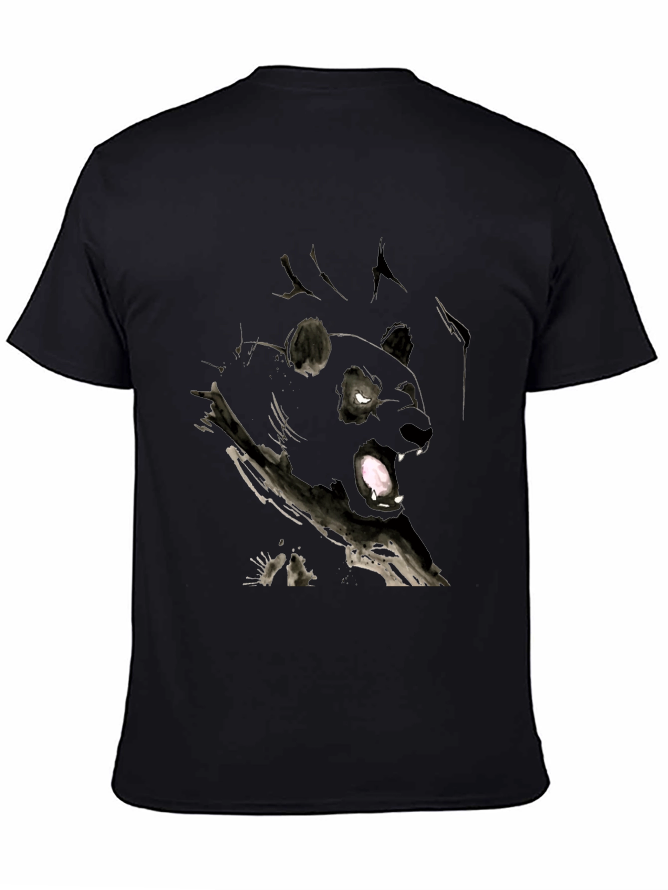 Black Panther Ink T-Shirt - Artistic Graphic Tee
