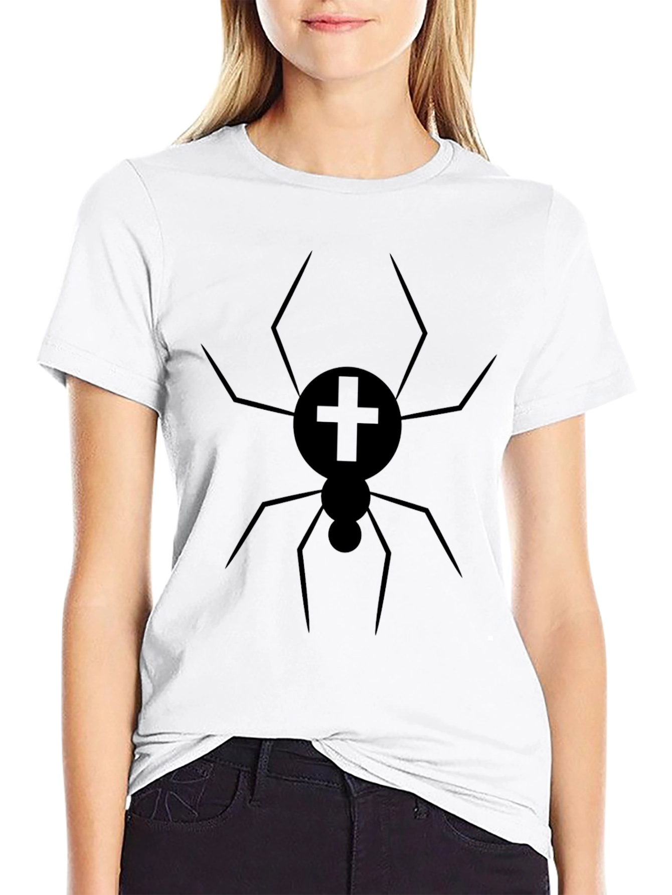 Black Spider Graphic Tee - Unique Design