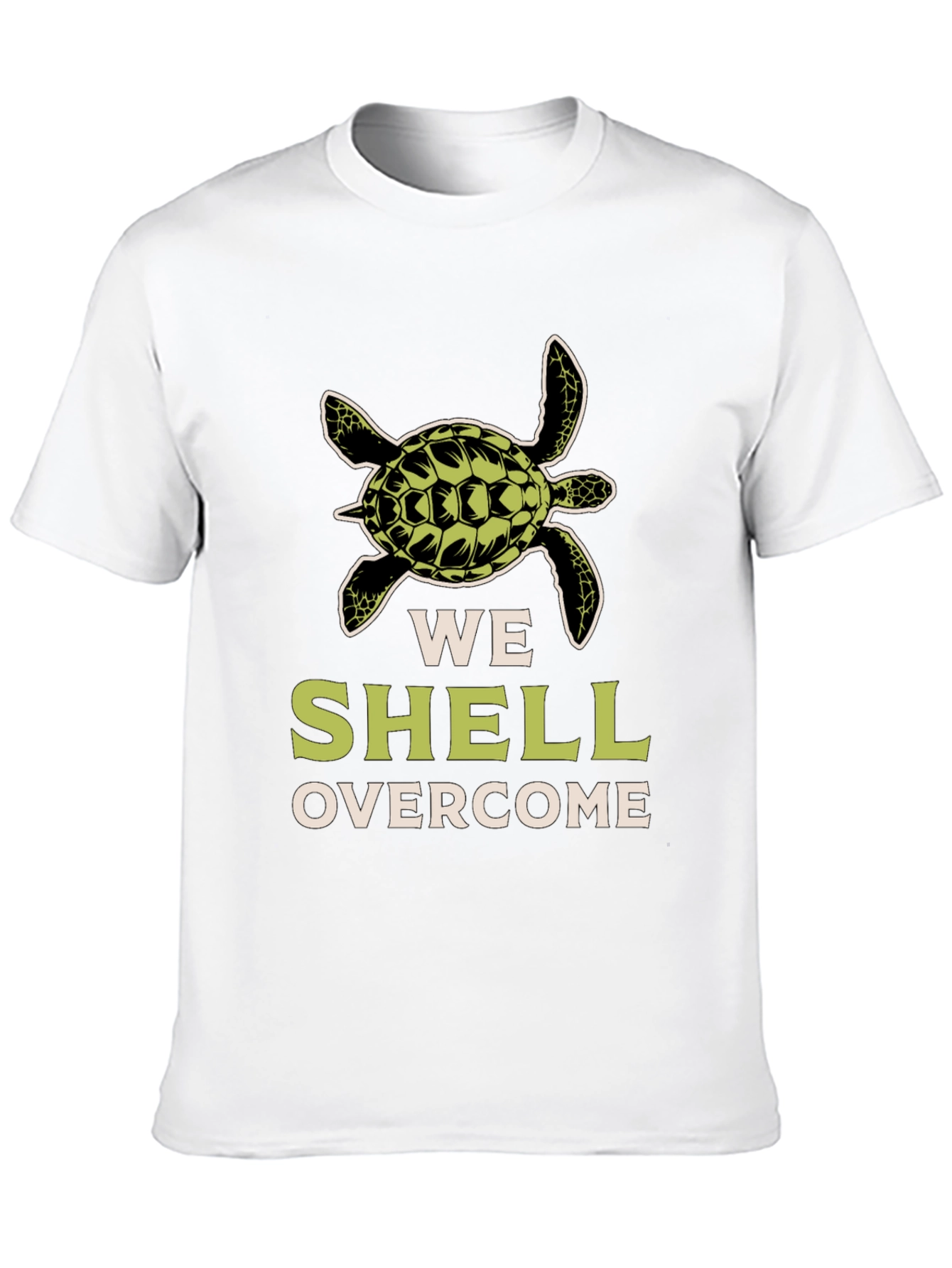 We Shell Overcome Turtle Graphic T-Shirt