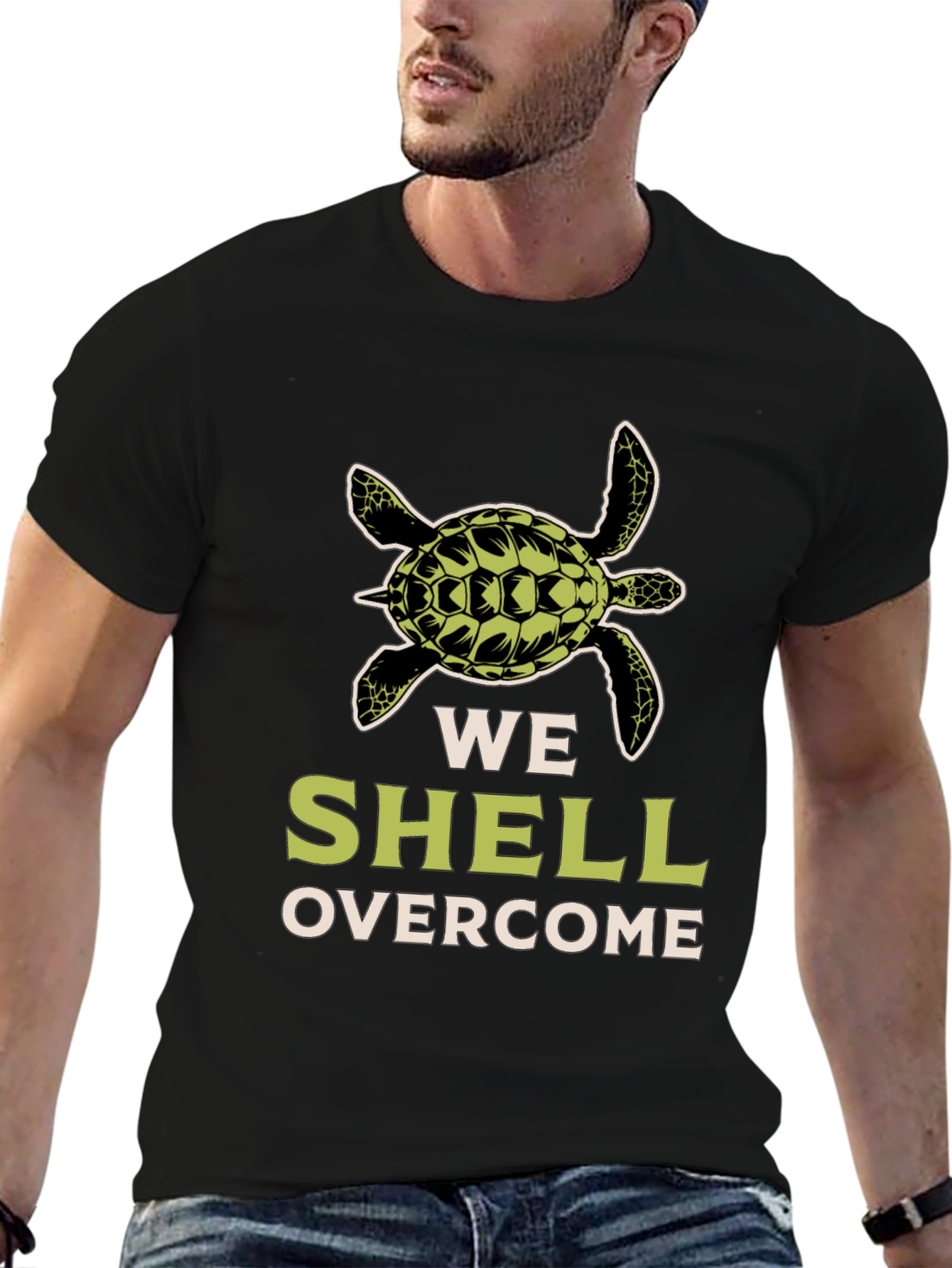 We Shell Overcome Turtle Graphic T-Shirt