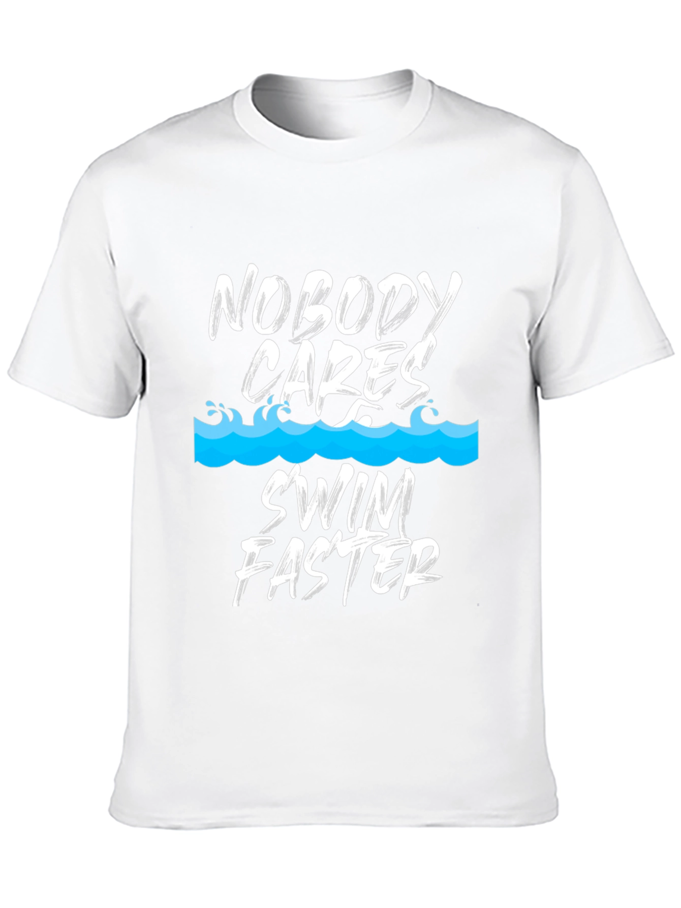 Nobody Cares Swim Faster Black T-Shirt