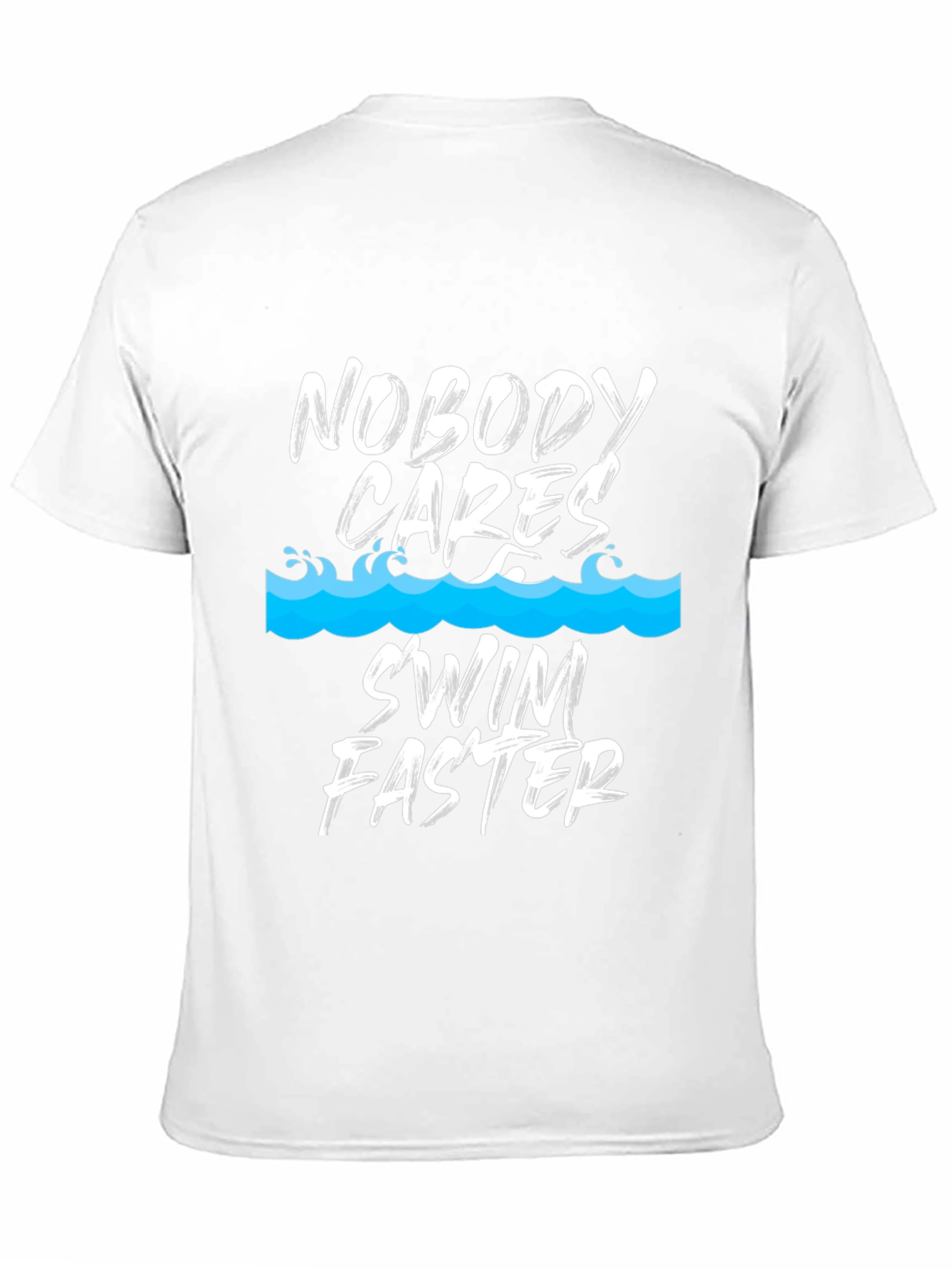Nobody Cares Swim Faster Black T-Shirt