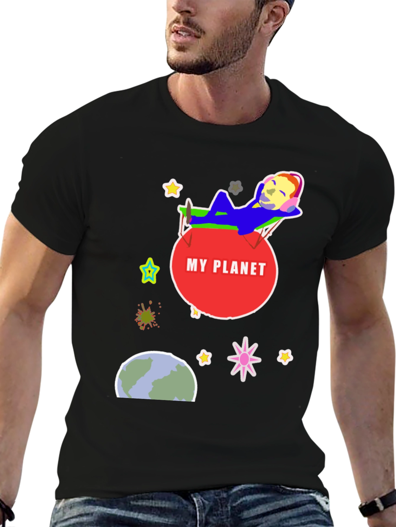 My Planet Graphic T-Shirt - Relaxed Space Design