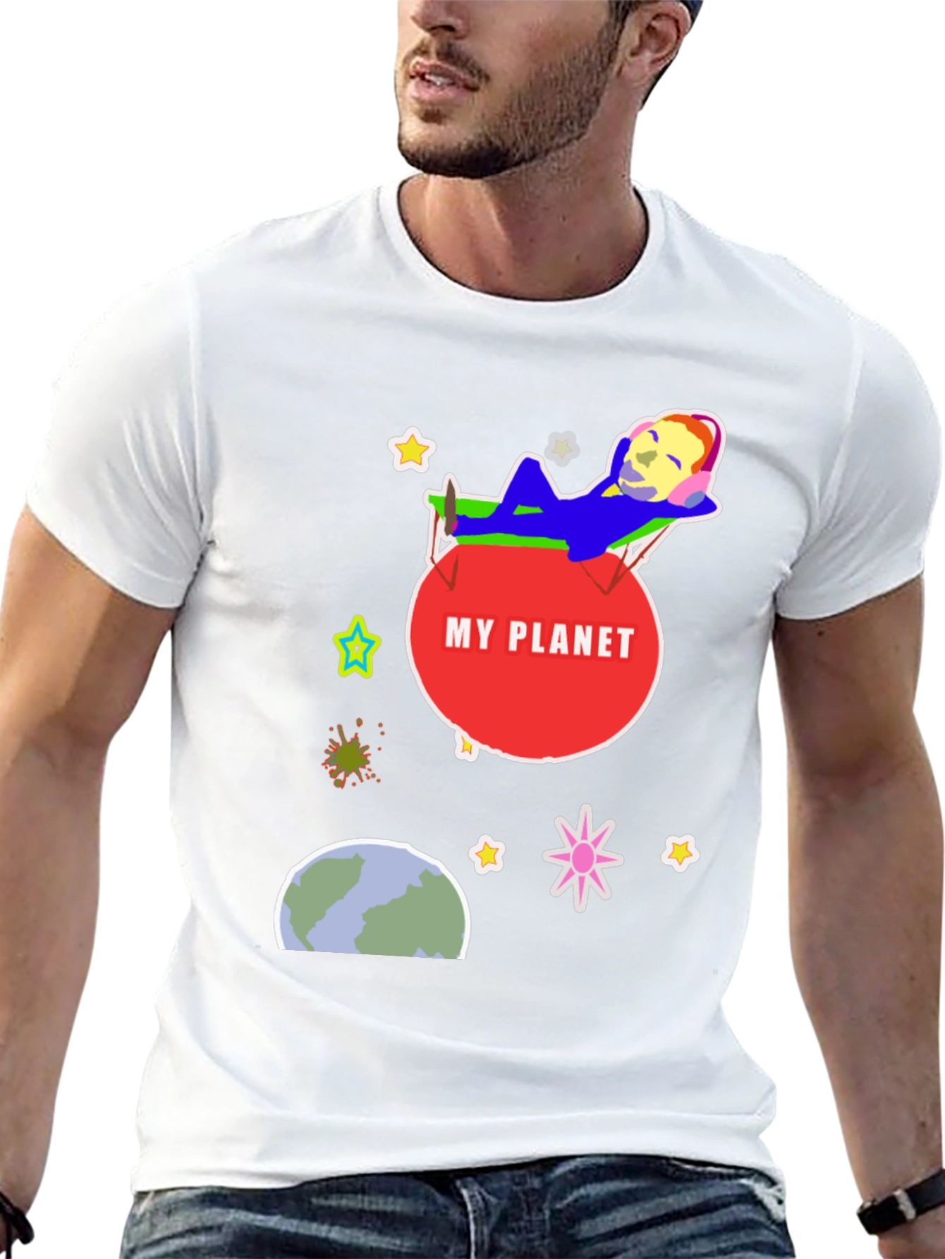 My Planet Graphic T-Shirt - Relaxed Space Design