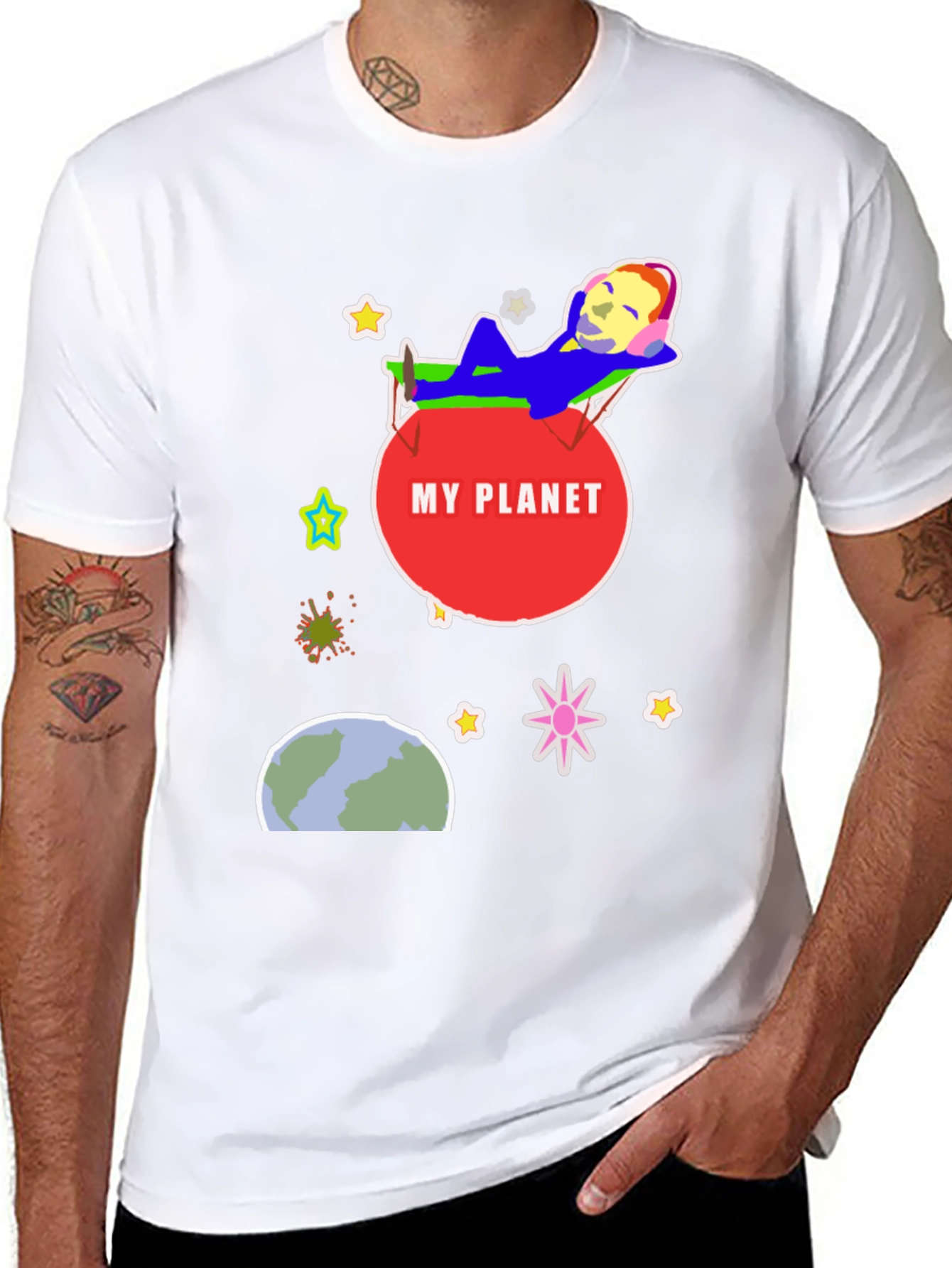 My Planet Graphic T-Shirt - Relaxed Space Design