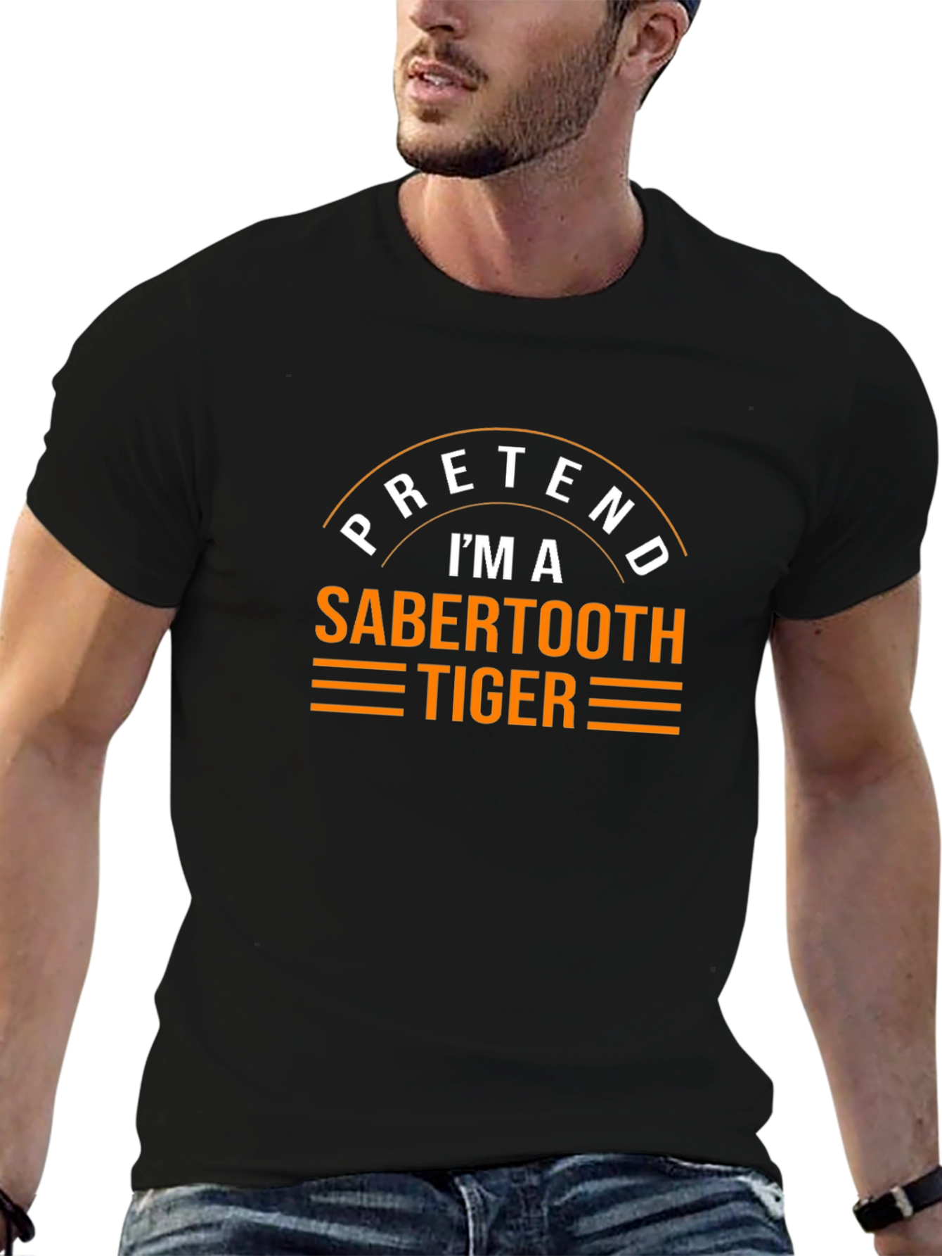 Pretend Im a Sabertooth Tiger Funny Graphic Tee
