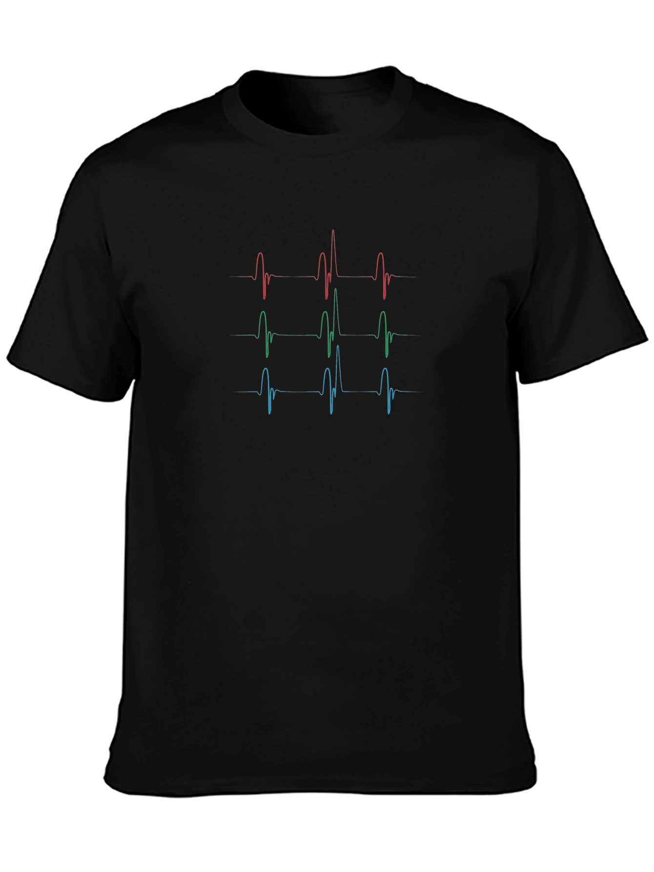 Heartbeat RGB Graphic Tee - Black T-Shirt