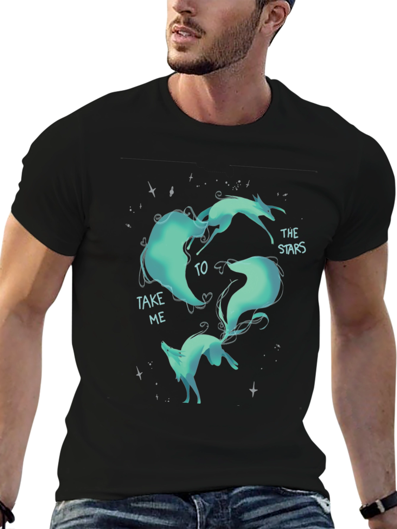 Celestial Fox Graphic T-Shirt