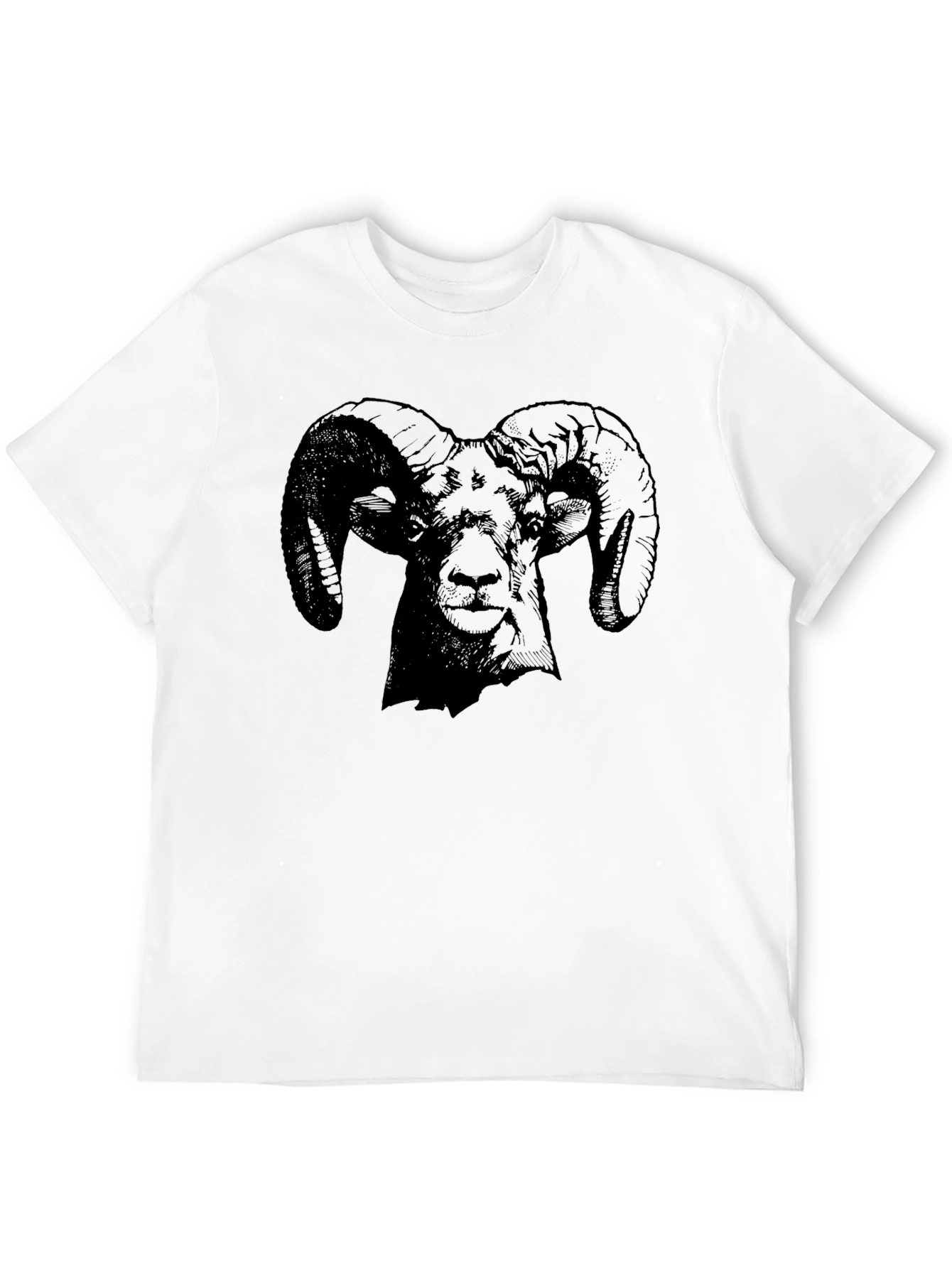 Ram Graphic Print Black T-Shirt