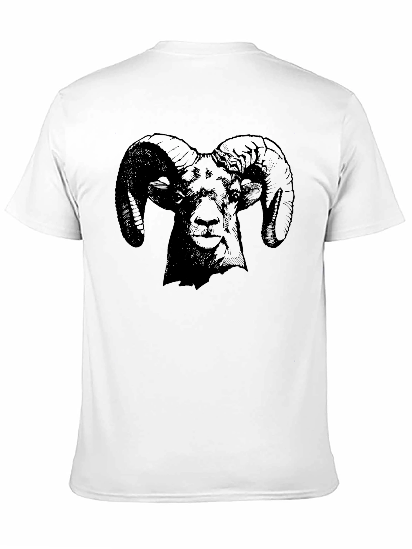 Ram Graphic Print Black T-Shirt