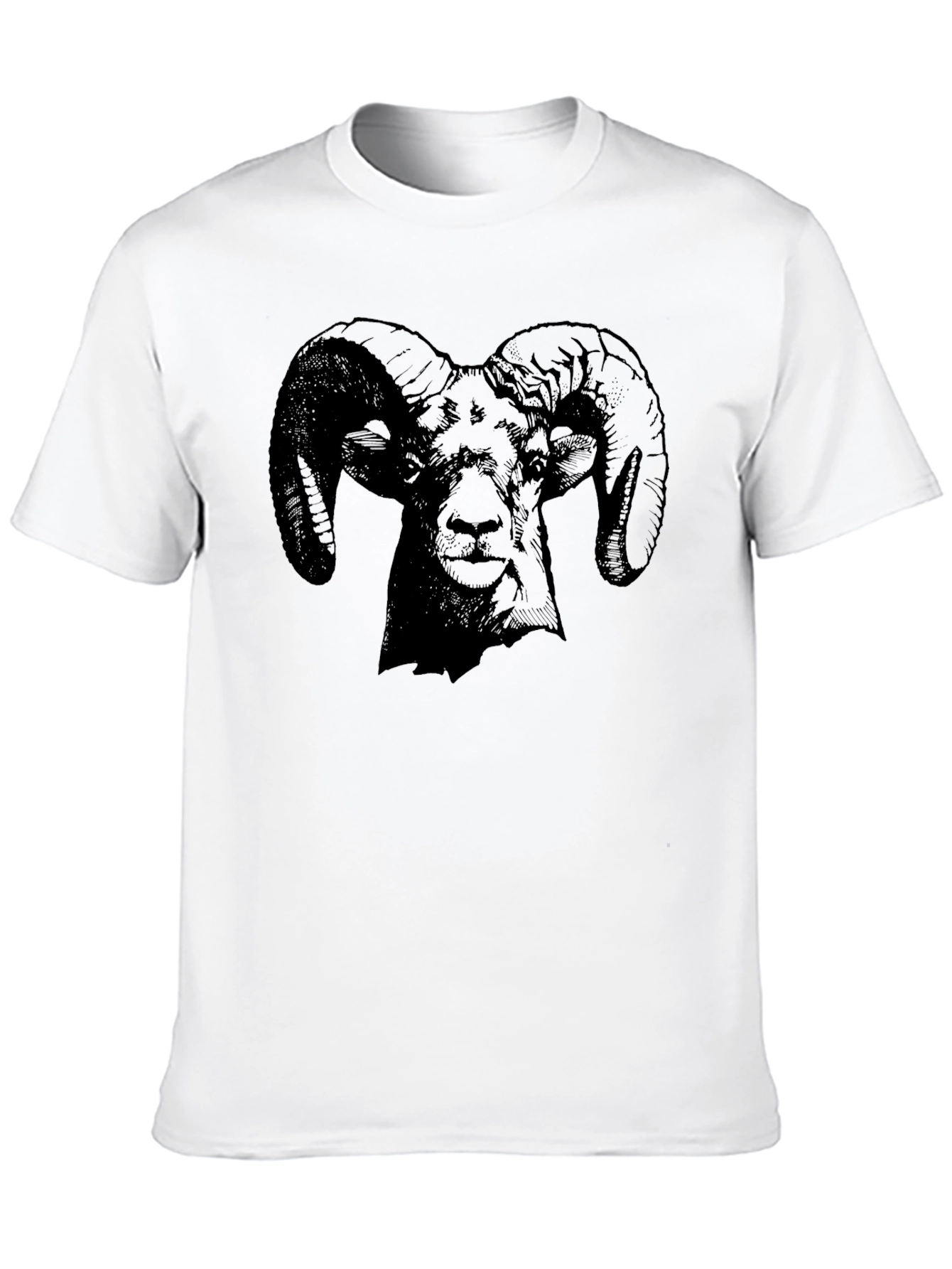Ram Graphic Print Black T-Shirt