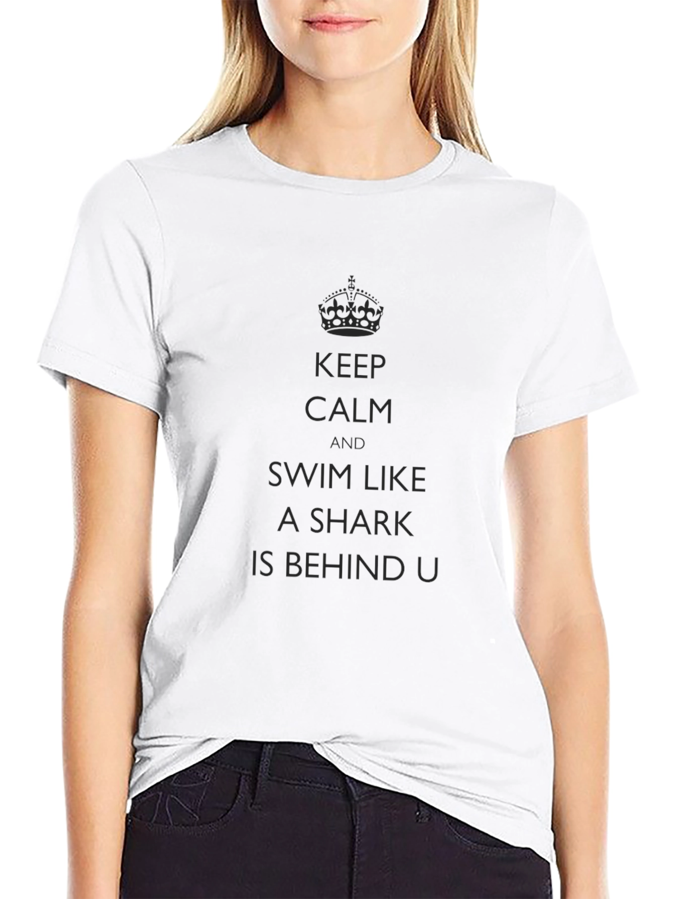 Keep Calm Shark T-Shirt - Dark Humor Tee