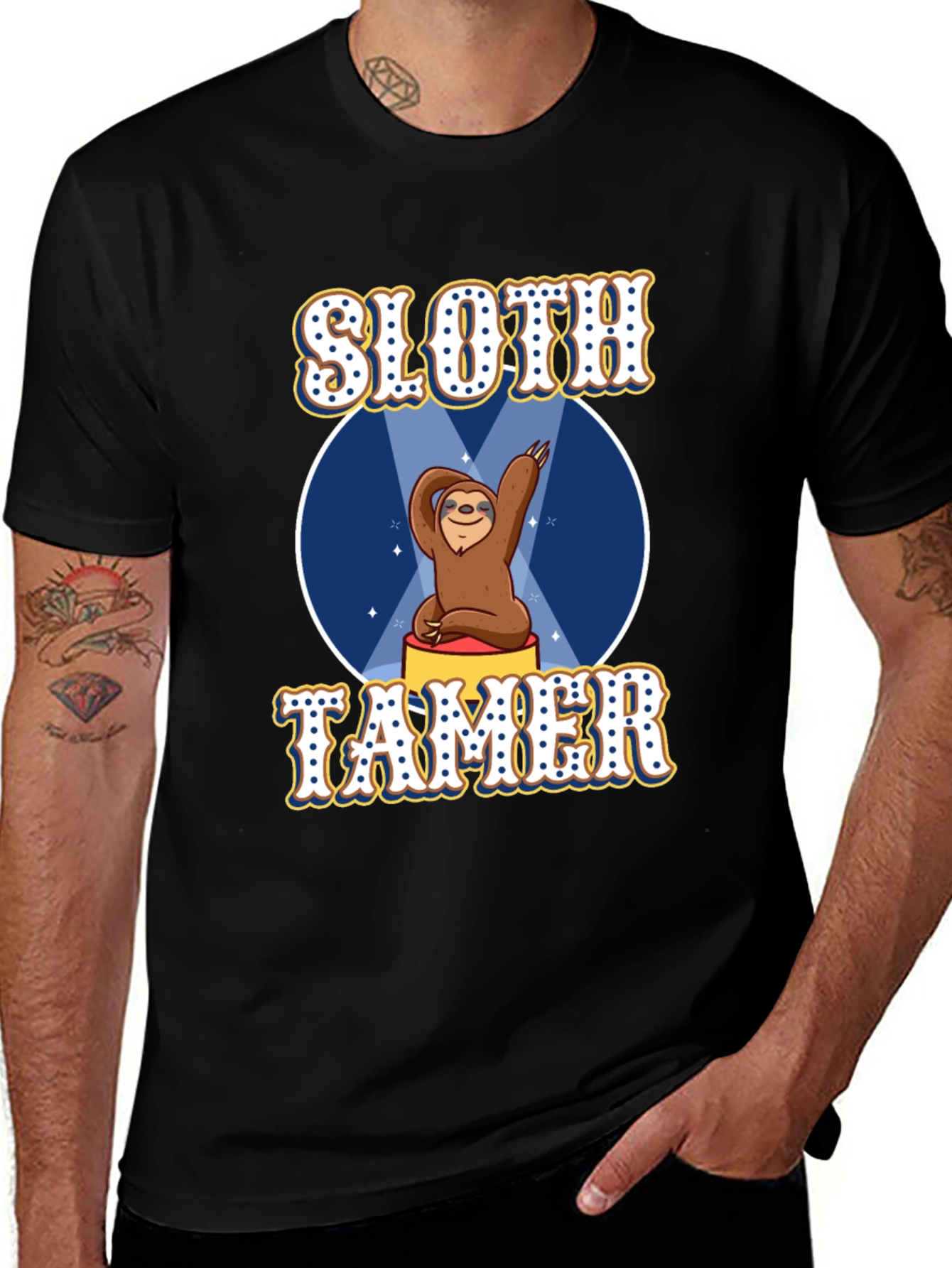 Sloth Tamer Graphic Tee - Funny Animal Lover T-Shirt