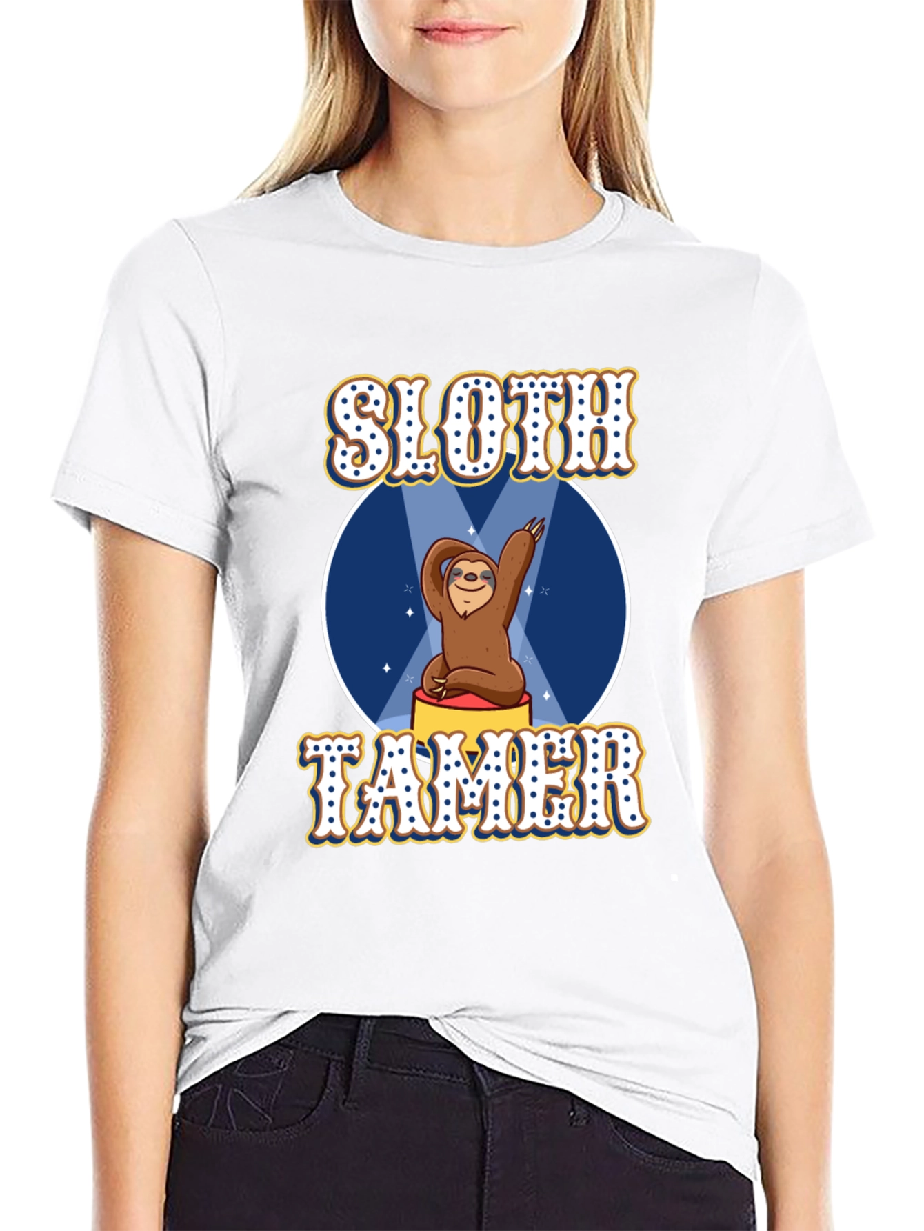 Sloth Tamer Graphic Tee - Funny Animal Lover T-Shirt