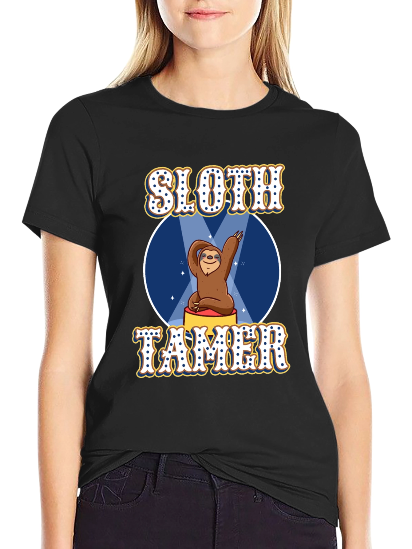 Sloth Tamer Graphic Tee - Funny Animal Lover T-Shirt