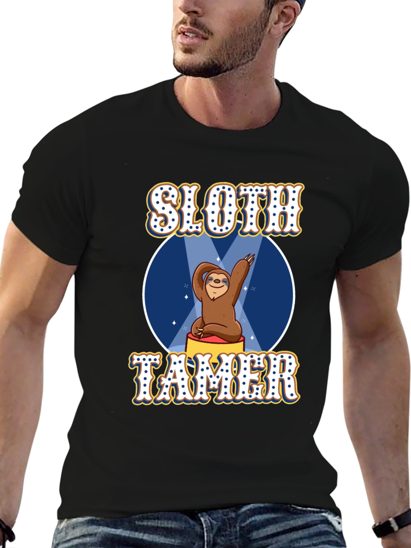 Sloth Tamer Graphic Tee - Funny Animal Lover T-Shirt