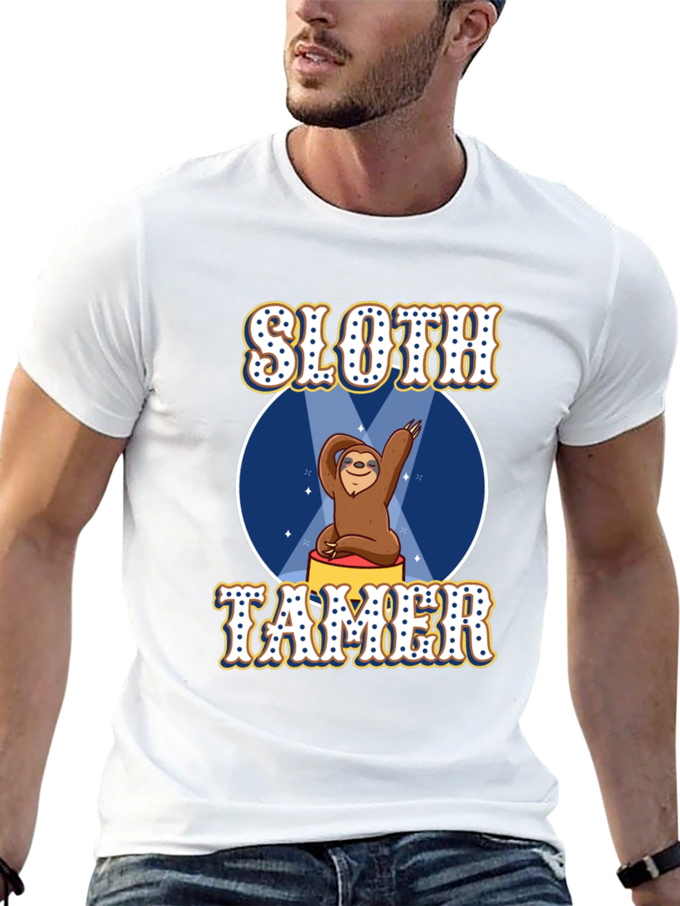 Sloth Tamer Graphic Tee - Funny Animal Lover T-Shirt