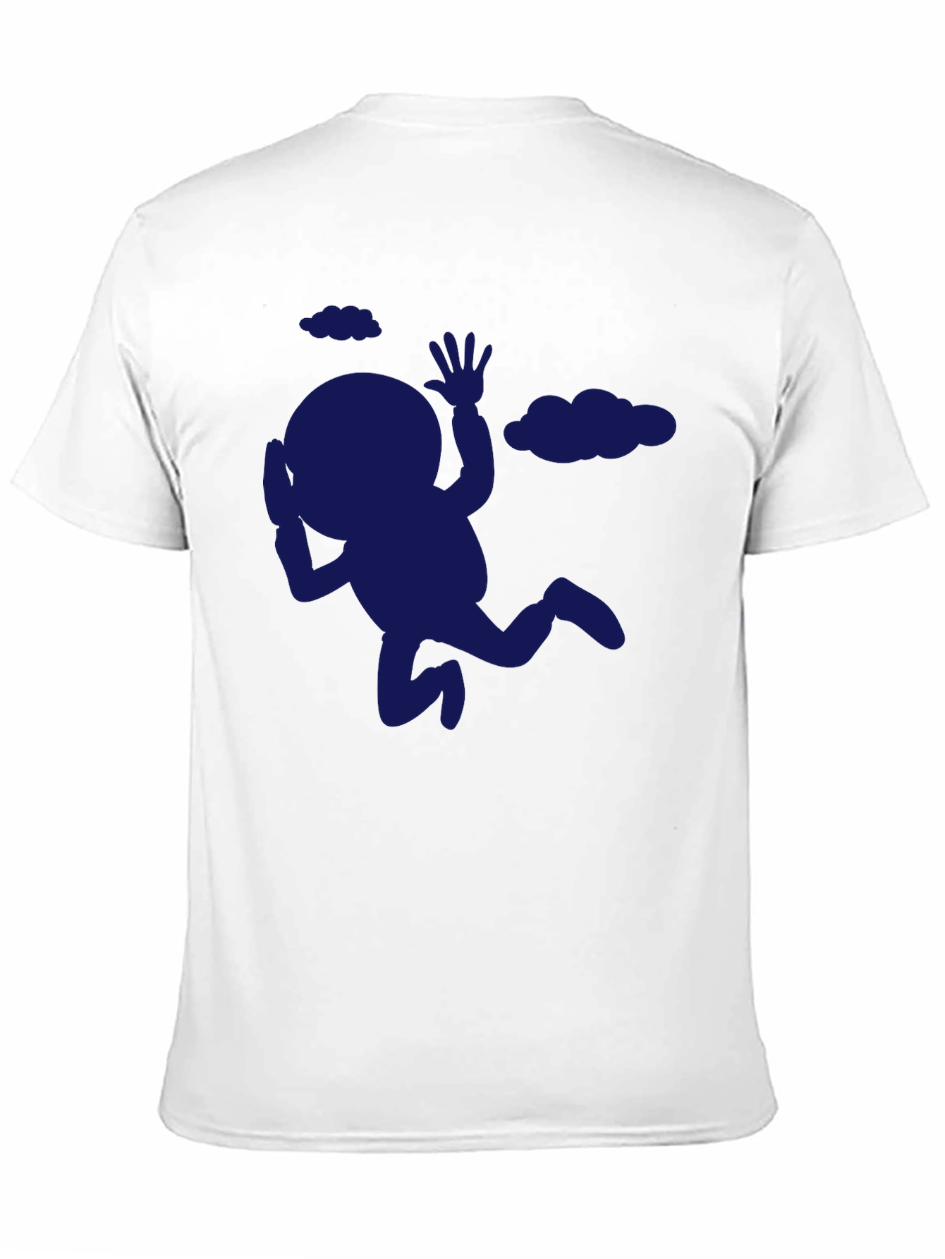 Funny Falling Man Graphic Tee - Black T-Shirt