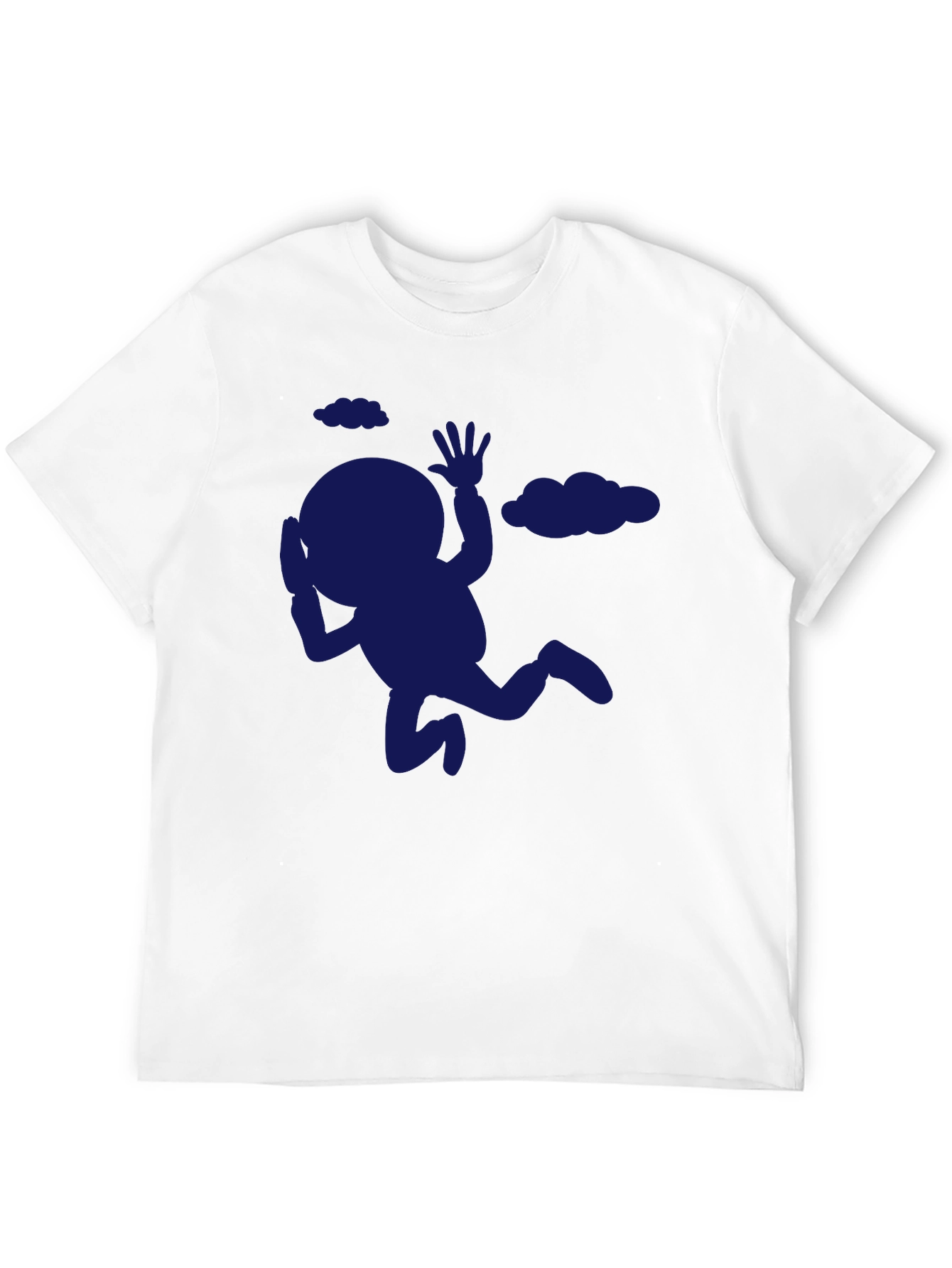 Funny Falling Man Graphic Tee - Black T-Shirt