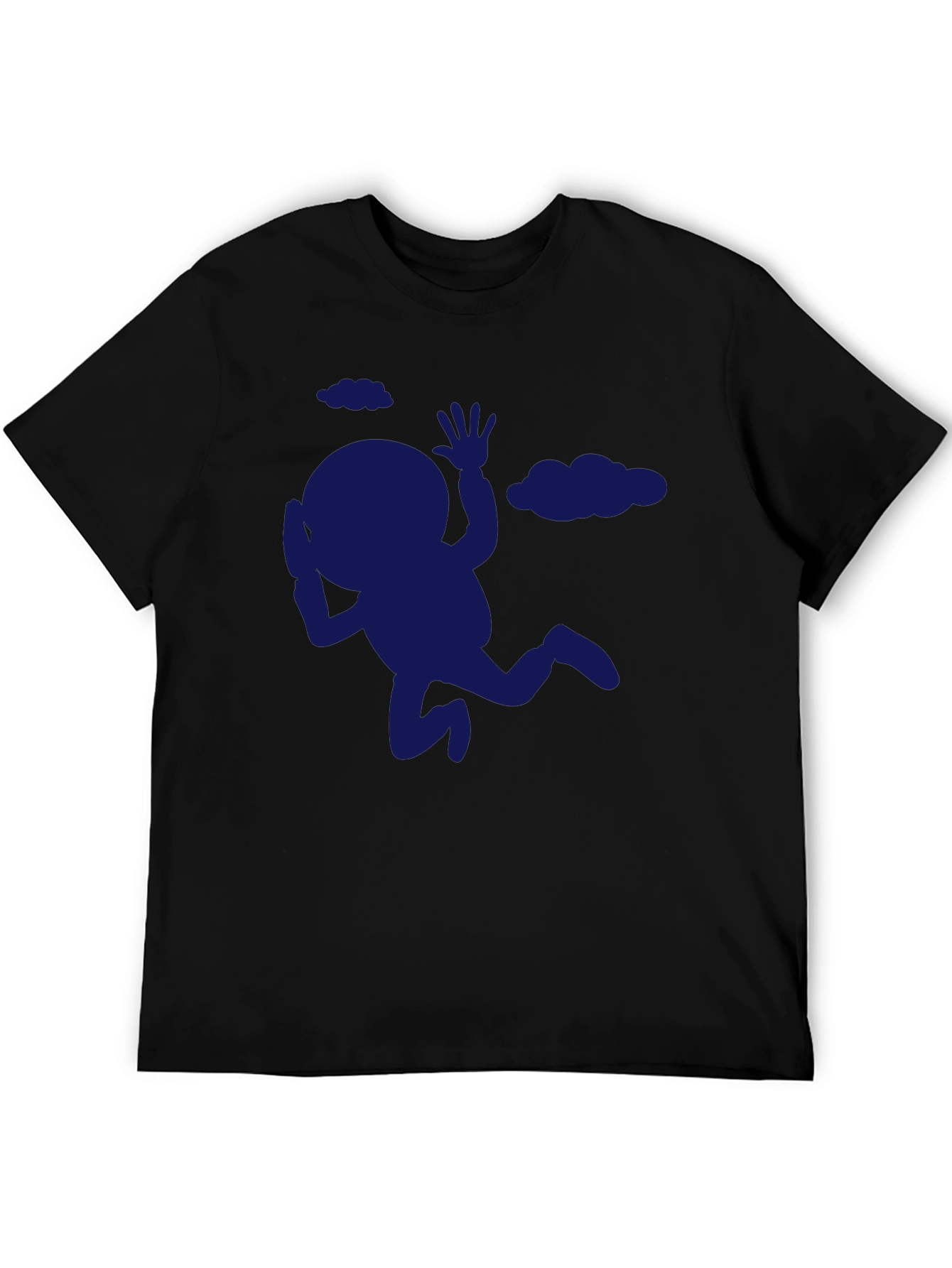 Funny Falling Man Graphic Tee - Black T-Shirt
