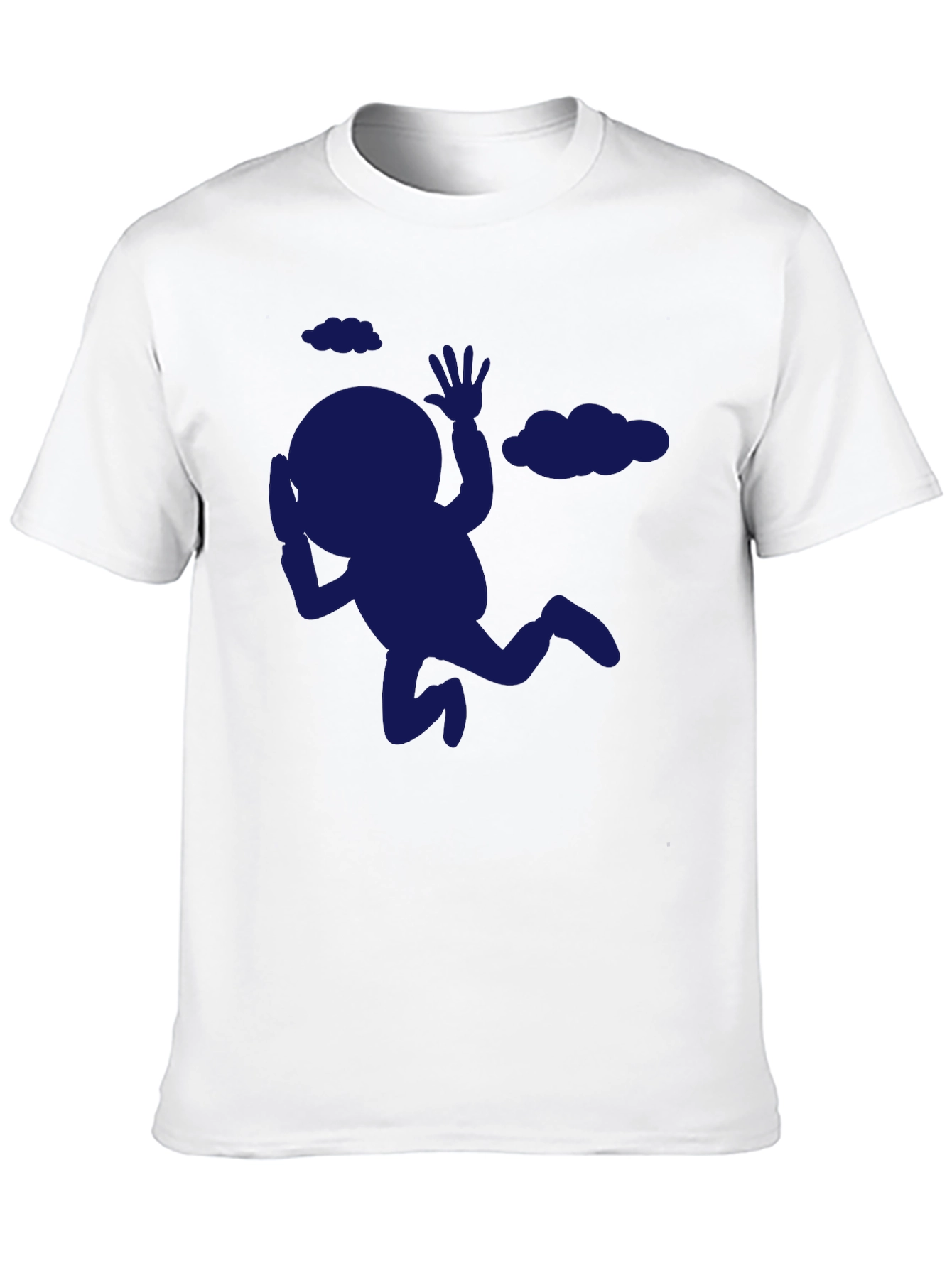 Funny Falling Man Graphic Tee - Black T-Shirt
