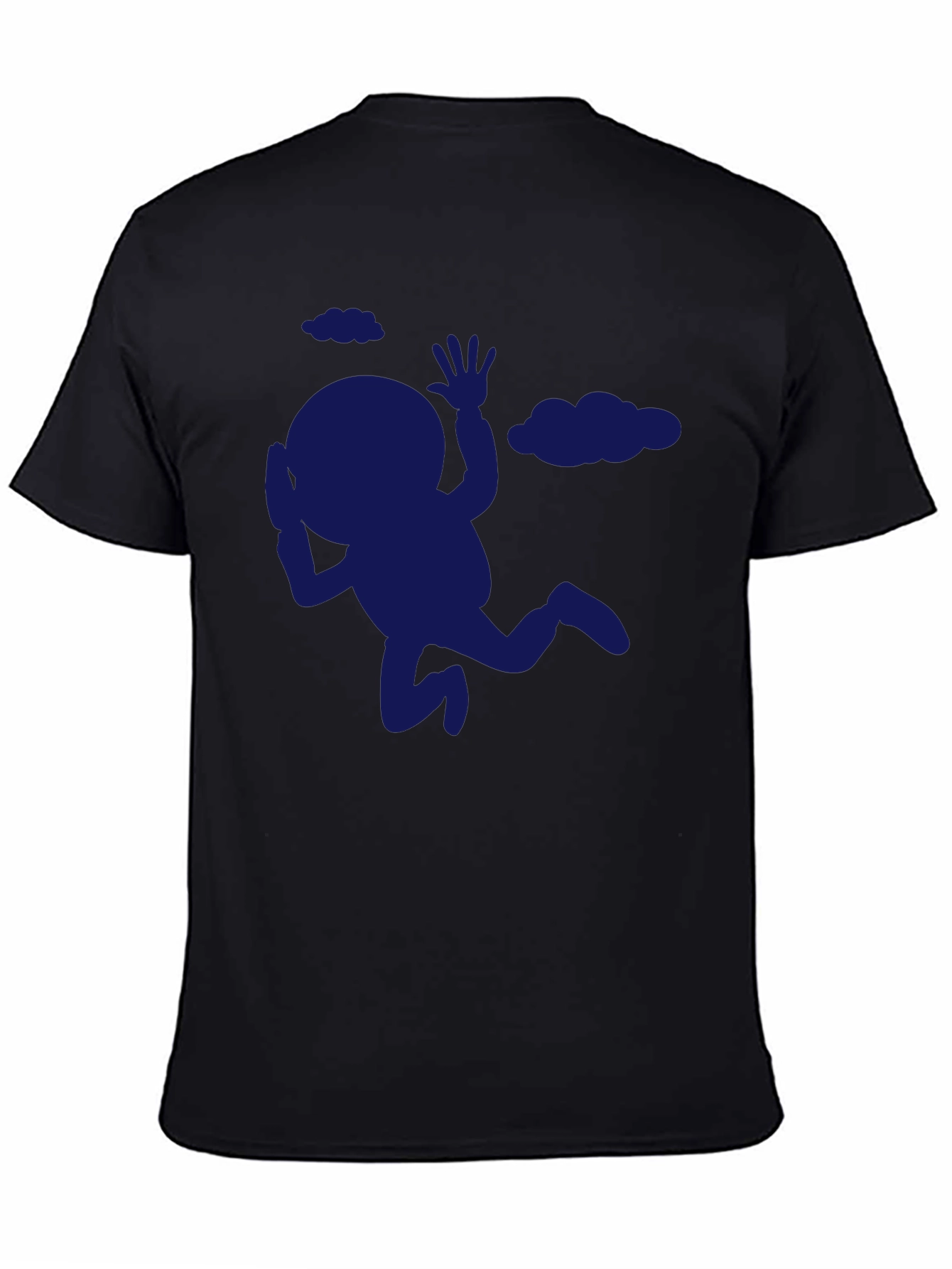 Funny Falling Man Graphic Tee - Black T-Shirt