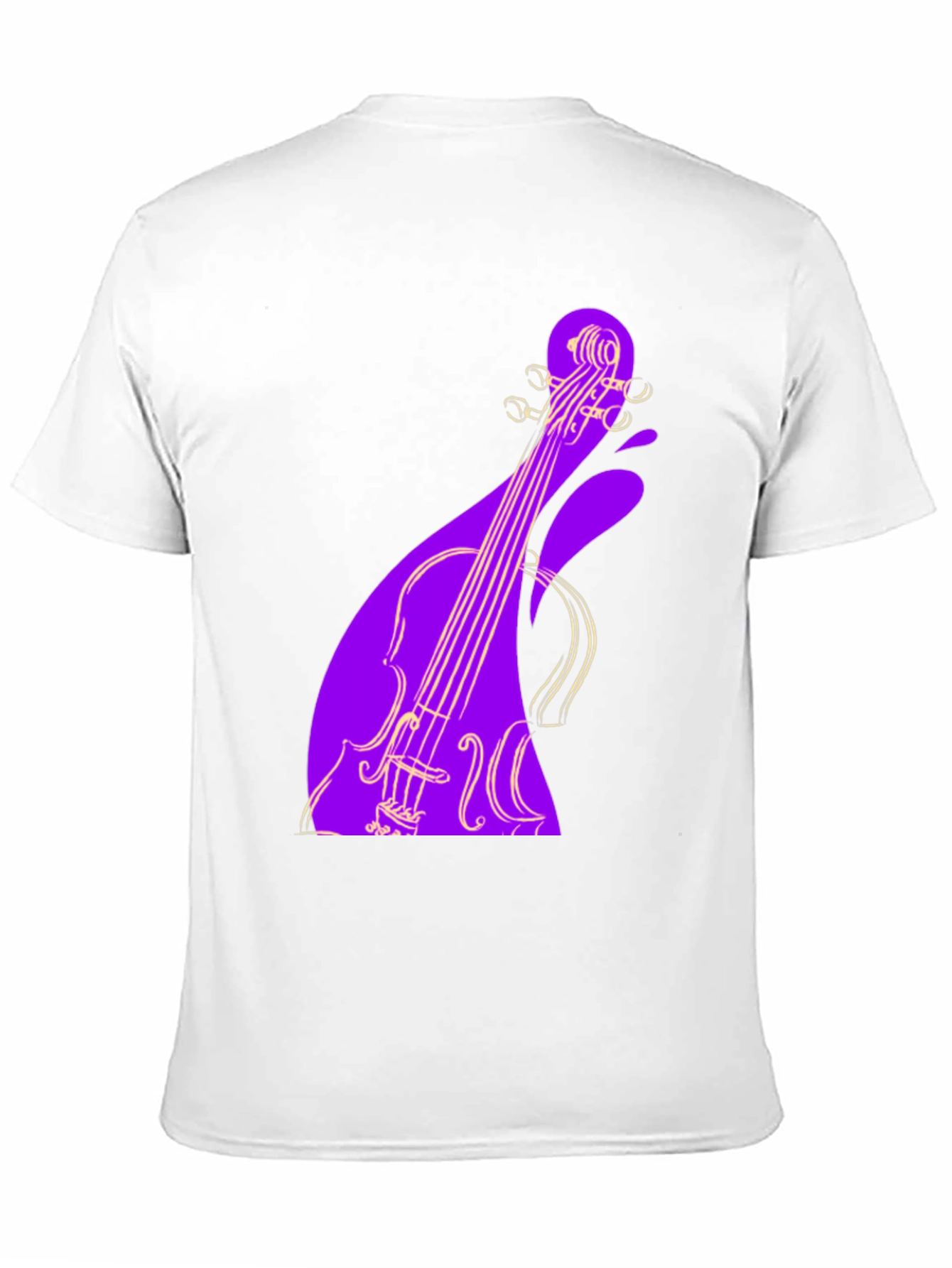 Violin Graphic Black Tee - Unique Music Lover Gift