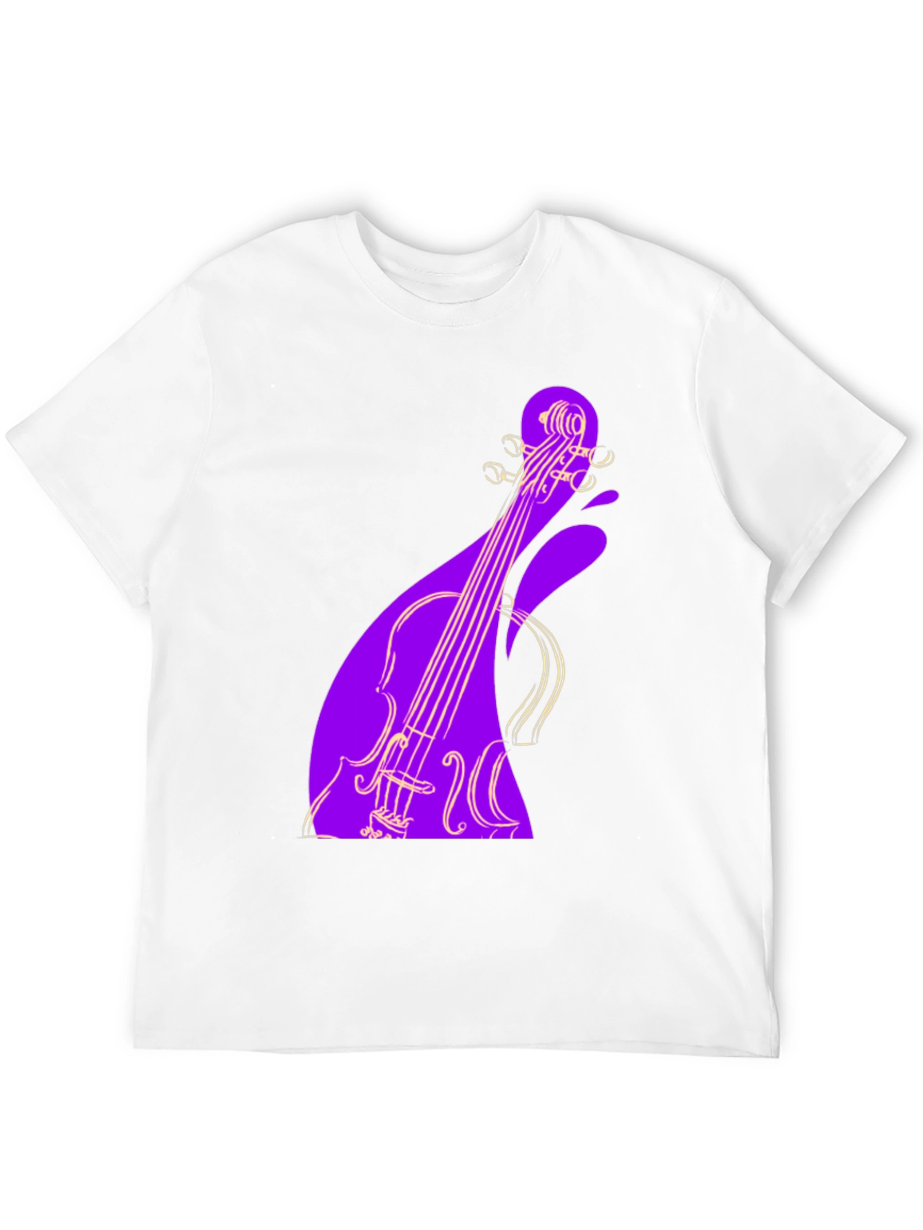 Violin Graphic Black Tee - Unique Music Lover Gift